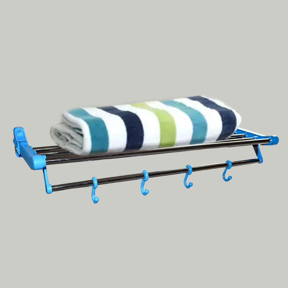 1401 Bathroom Accessories Folding Towel Rack - SkyShopy