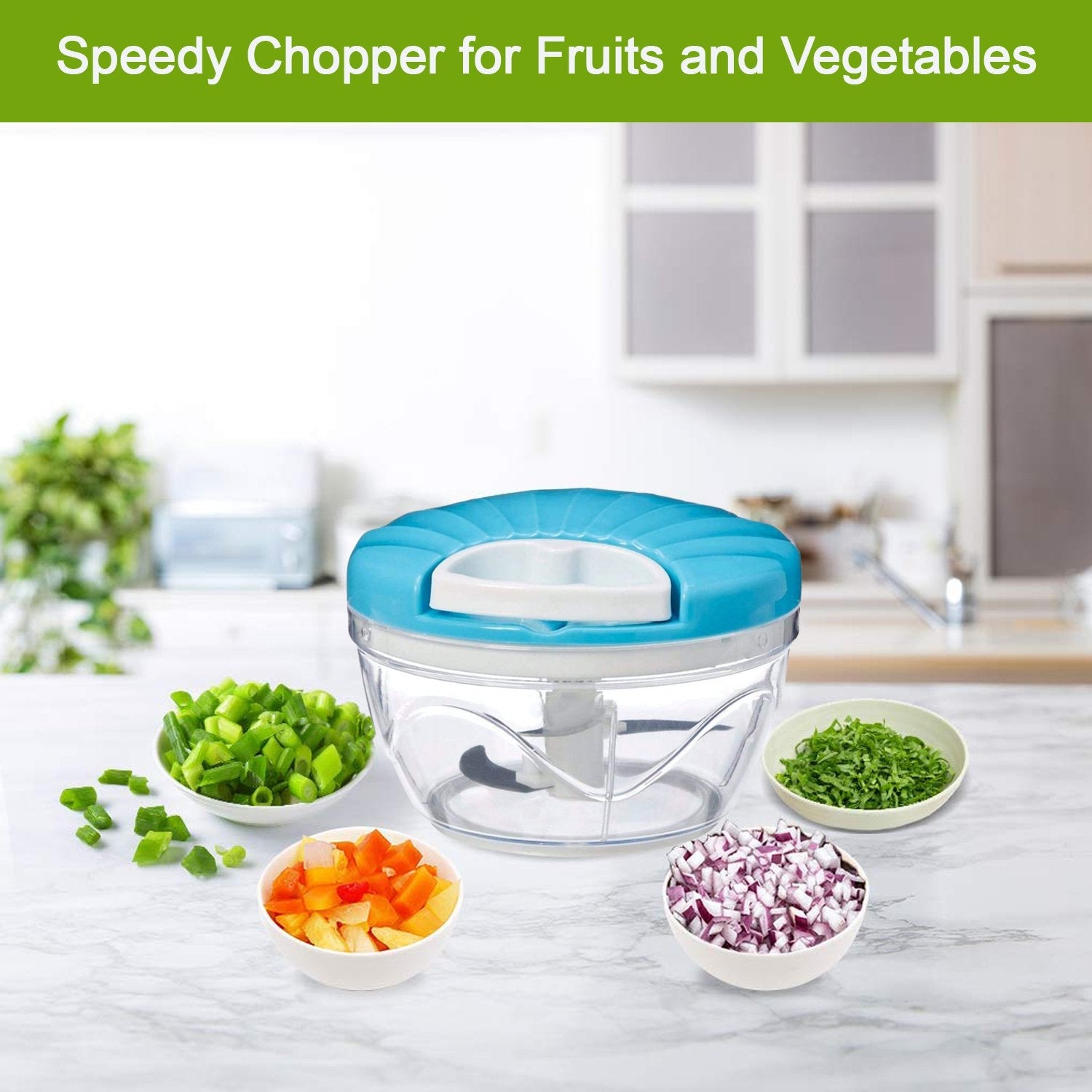 2595 2in1 Speedy Chopper With 450ML Capacity Easy to Chop Vegetable freeshipping - DeoDap