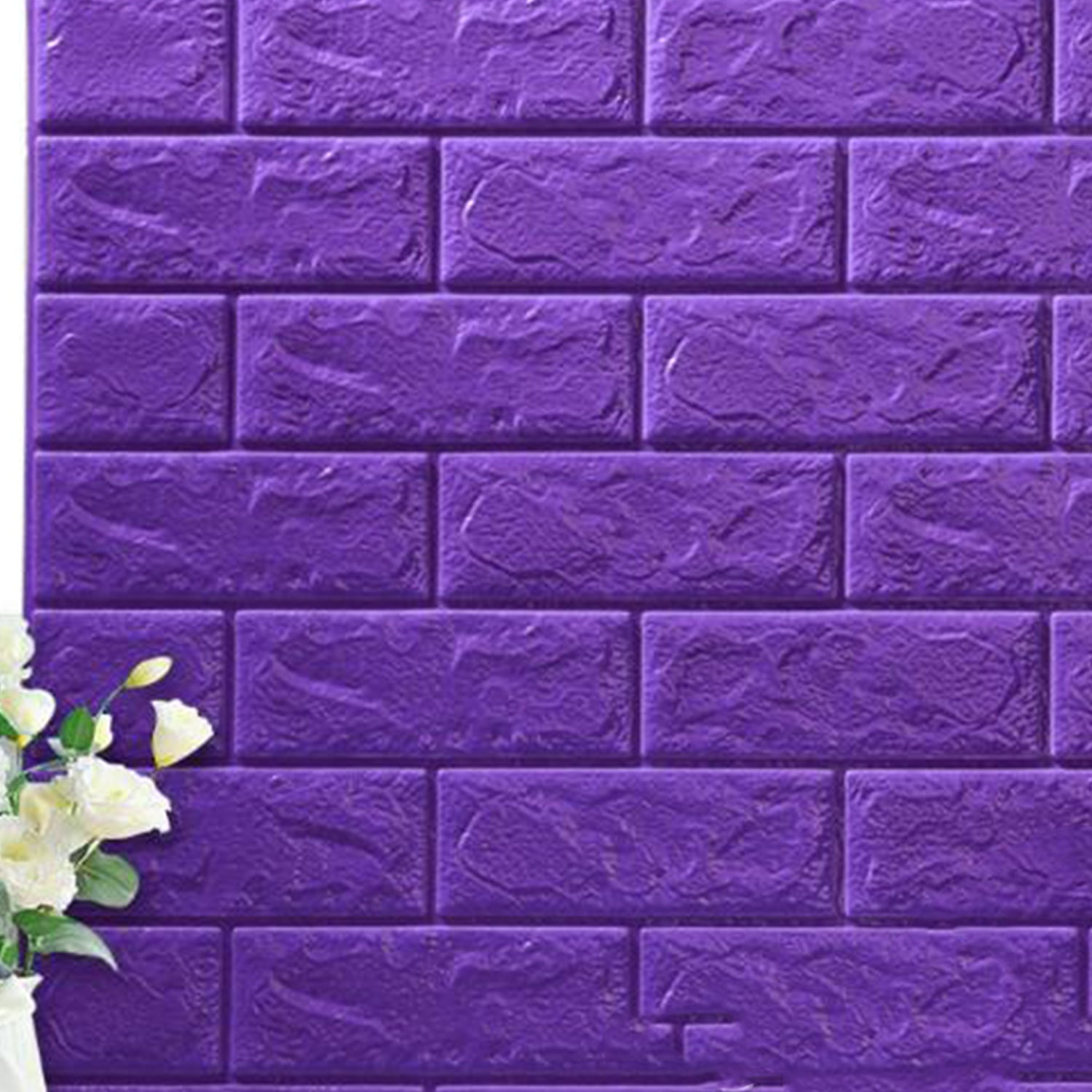 7455 Purple 3D Wall Decor Used Over Walls For Better Texture And Decorated Look. freeshipping - DeoDap