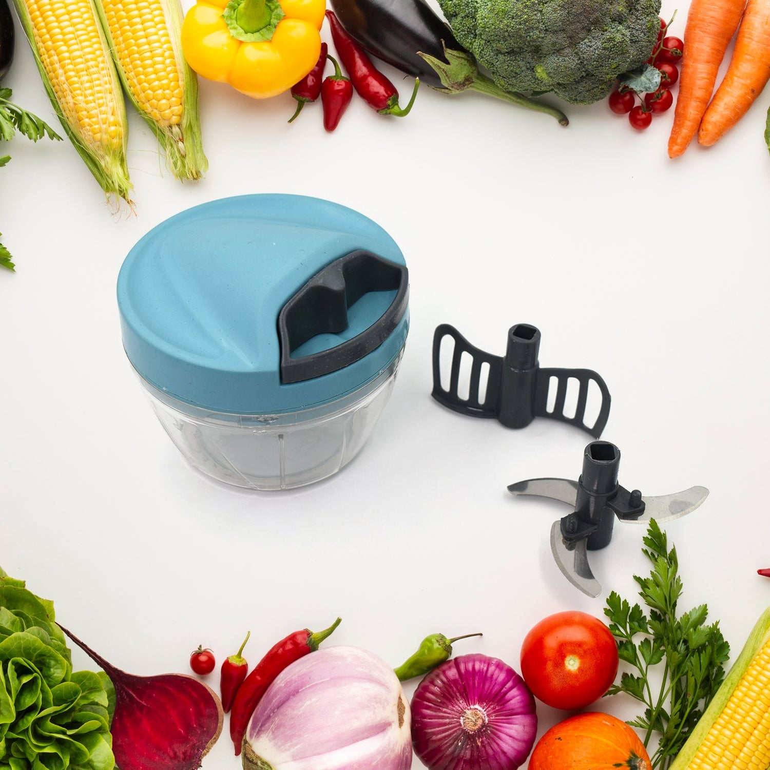 2765B 2in1 handy chopper for chopping and cutting of types of fruits and vegetables. DeoDap
