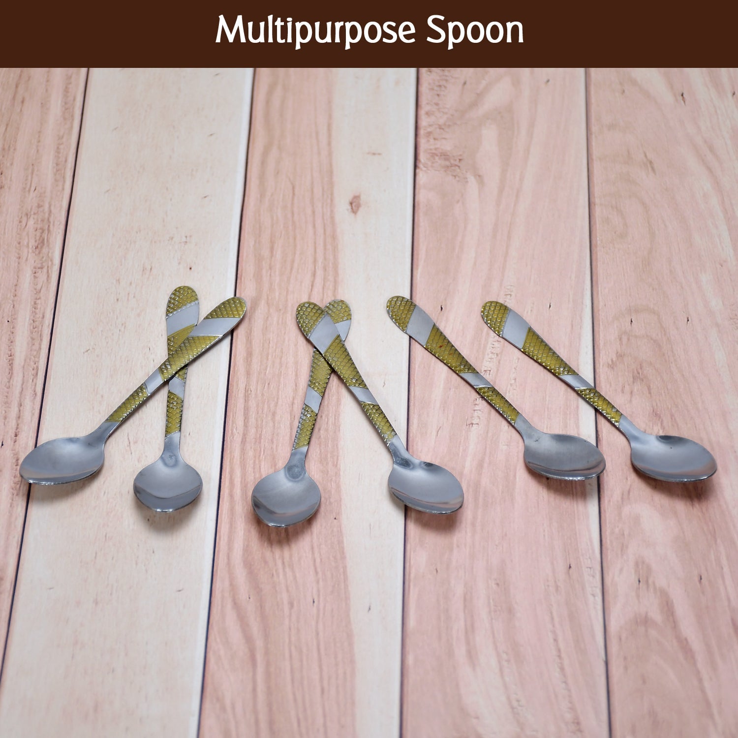 2360 Stainless Steel Spoons Set of 6pc Small Spoons. Tiny Spoons for Coffee, Tea, Sugar, & Spices. DeoDap