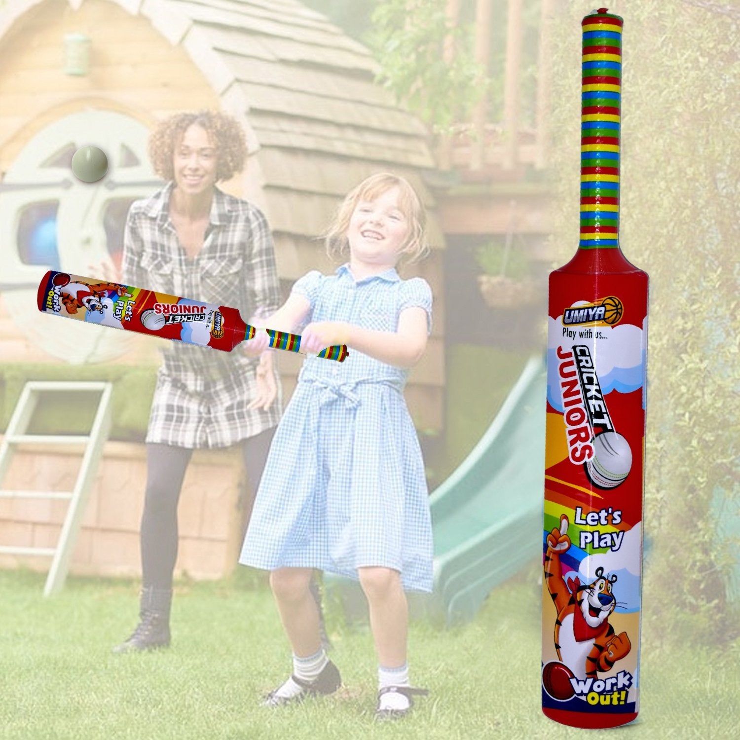 8024 Plastic Cricket Bat Ball Set for Boys and Girls
