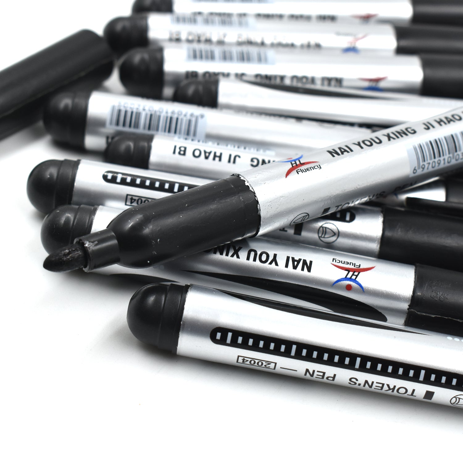 9018 10 Pc Black Marker used in all kinds of school, college and official places for studies and teaching among the students.