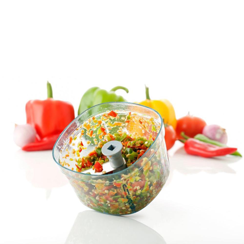 2350 Square Shape Manual Handy and Compact Vegetable Chopper/Blender (600Ml) - SkyShopy