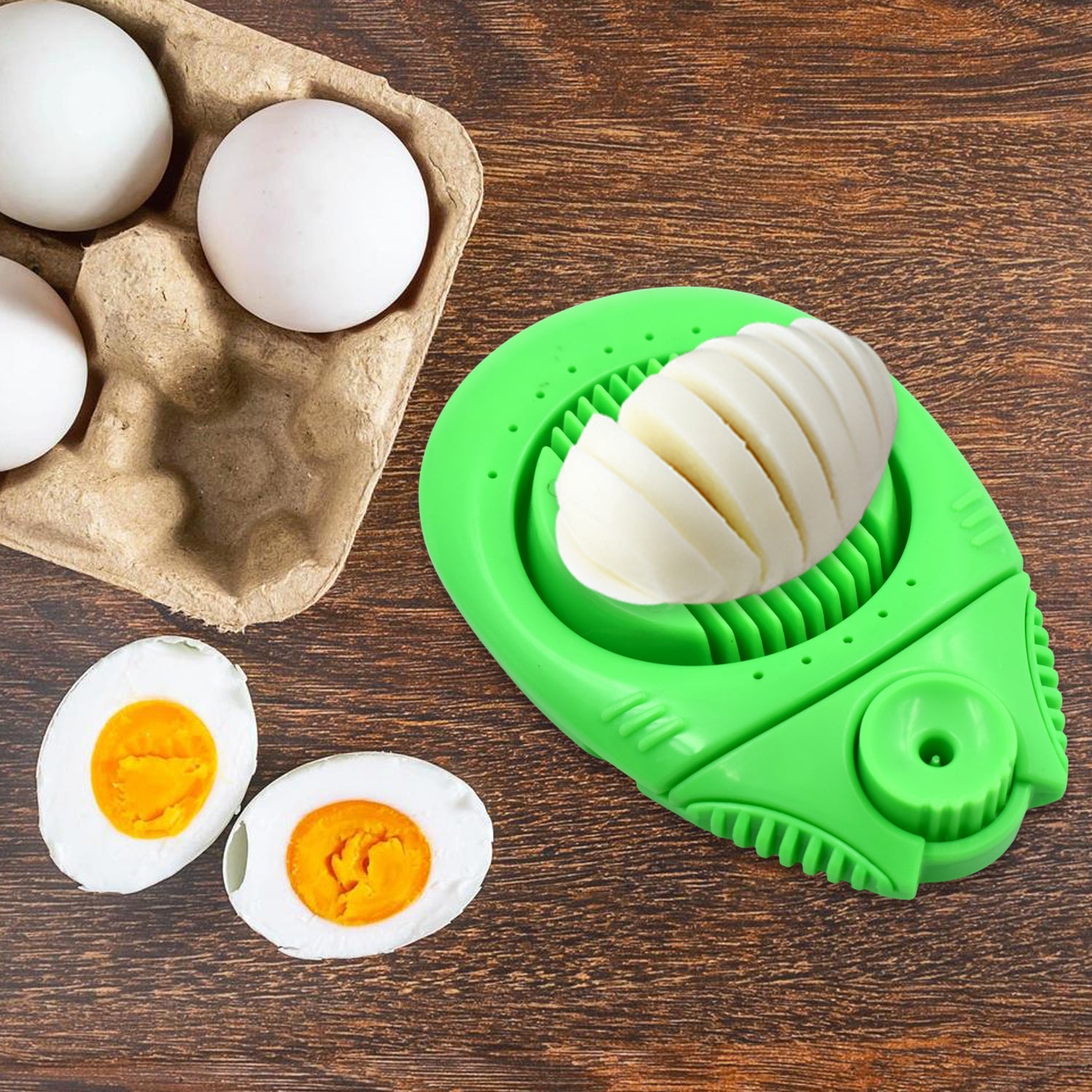 2697 2 in 1 Egg Opener Cutter used in all kinds of household and official places specially, for cutting and slicing of eggs etc. freeshipping - DeoDap