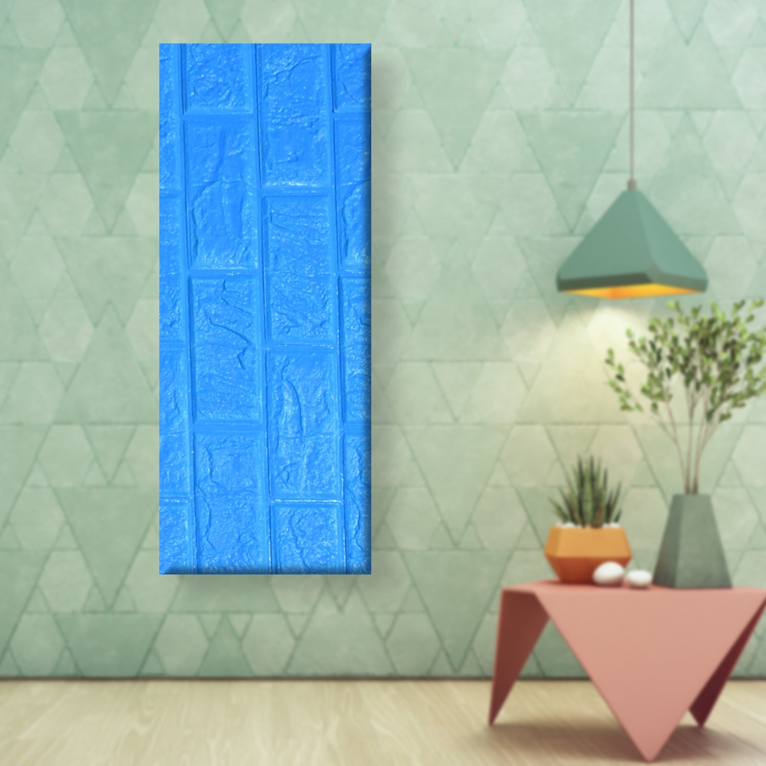 3D Adhesive wallpaper for living room. Room Wall Paper Home Decor Self Adhesive Wallpaper (60x30 Cm / Mix Color / 1 Pc)