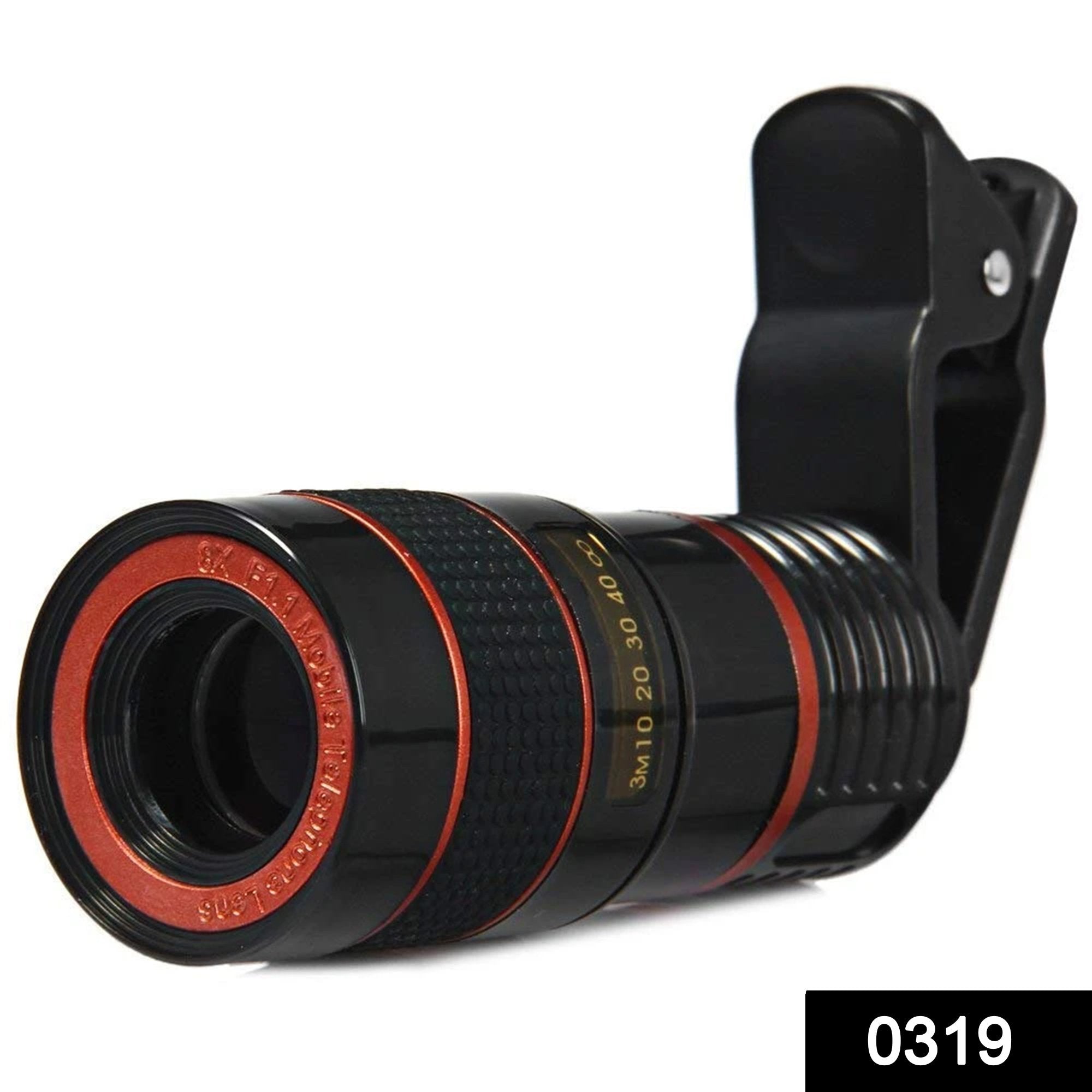 0319 Clip-on 8X Optical Zoom Telescope Phone Camera Lens - SkyShopy