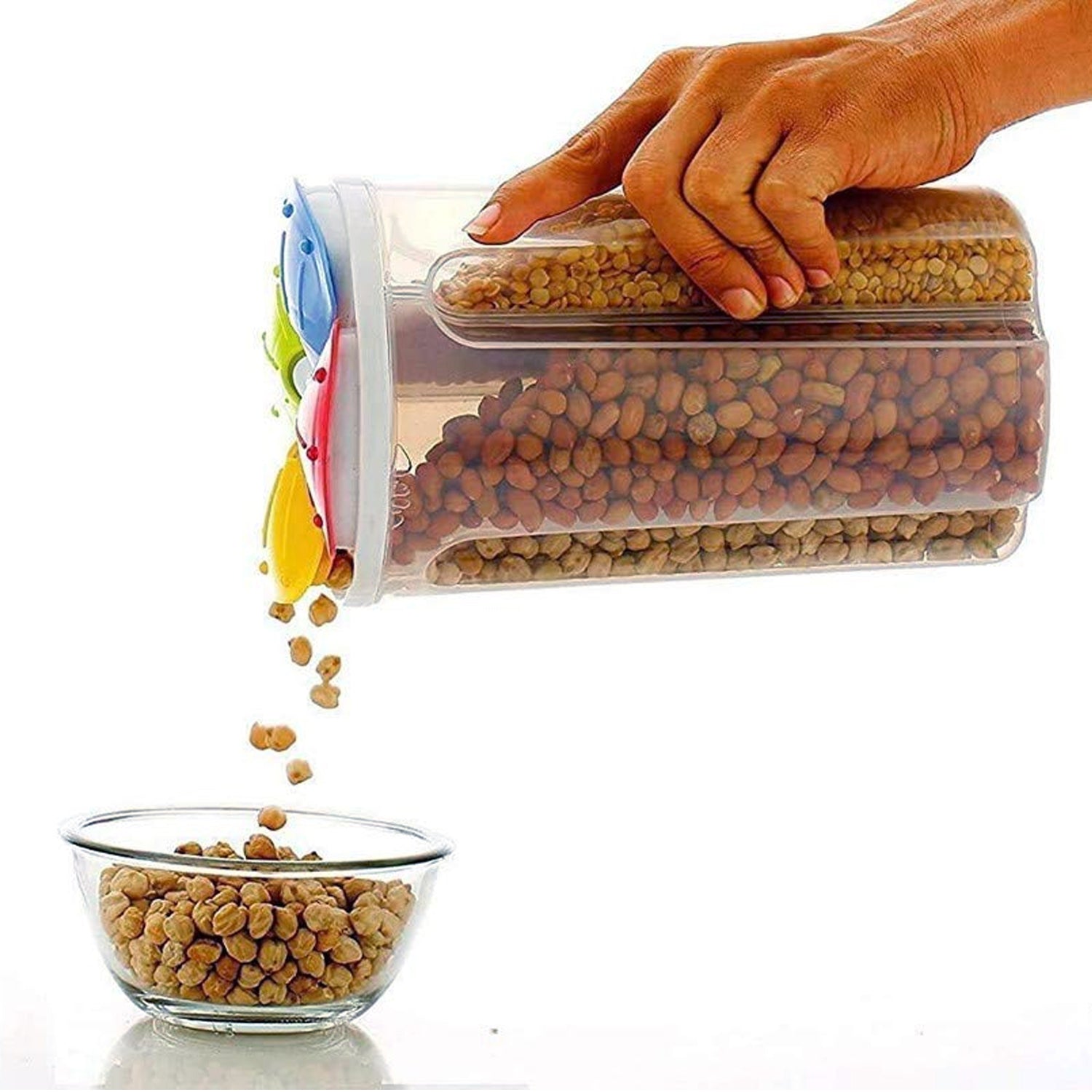 2822 4 Section Storage containers airtight Transparent Food Plastic Storage Container DeoDap