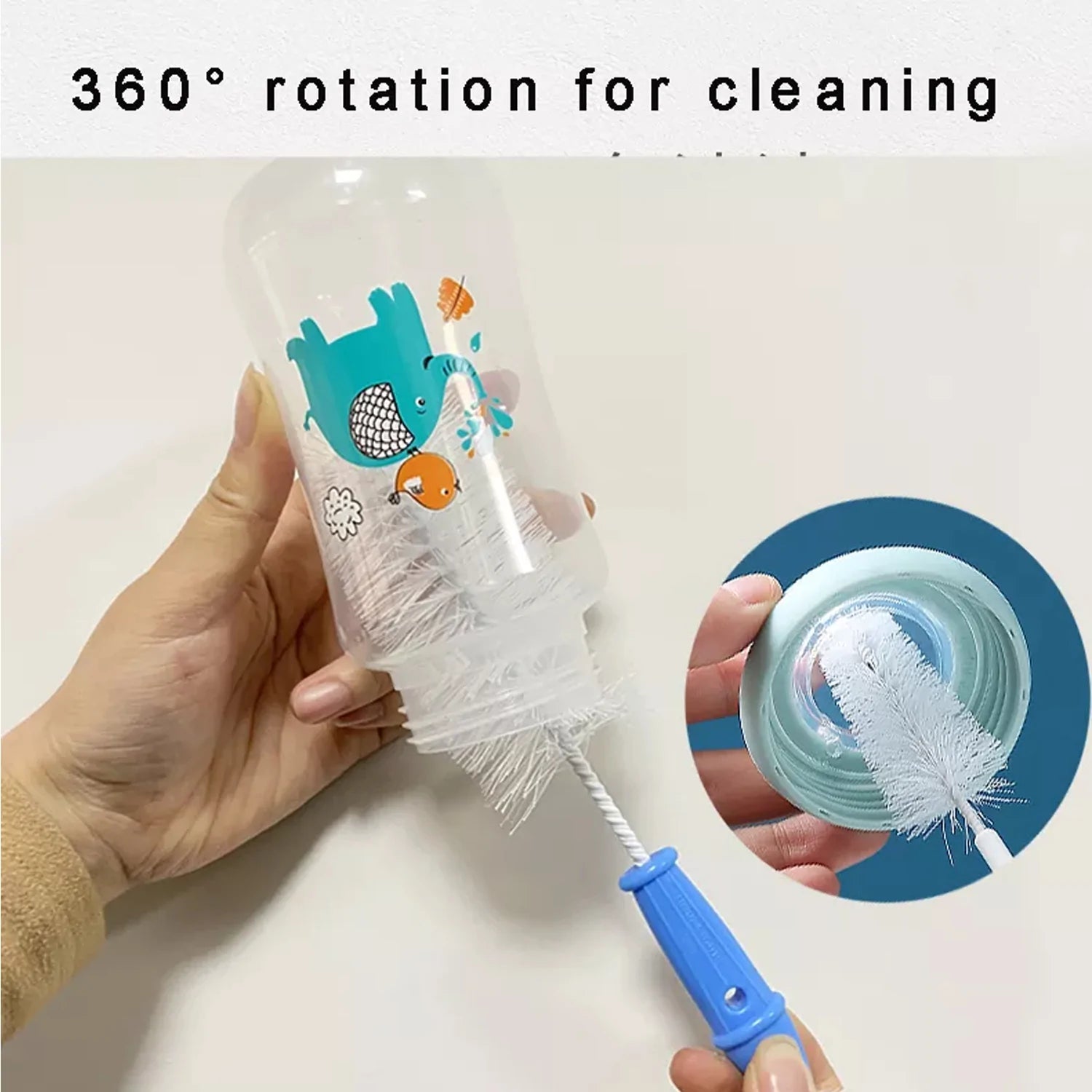 6658 Plastic Multipurpose Kitchen Long Bottle Cleaning Brush 