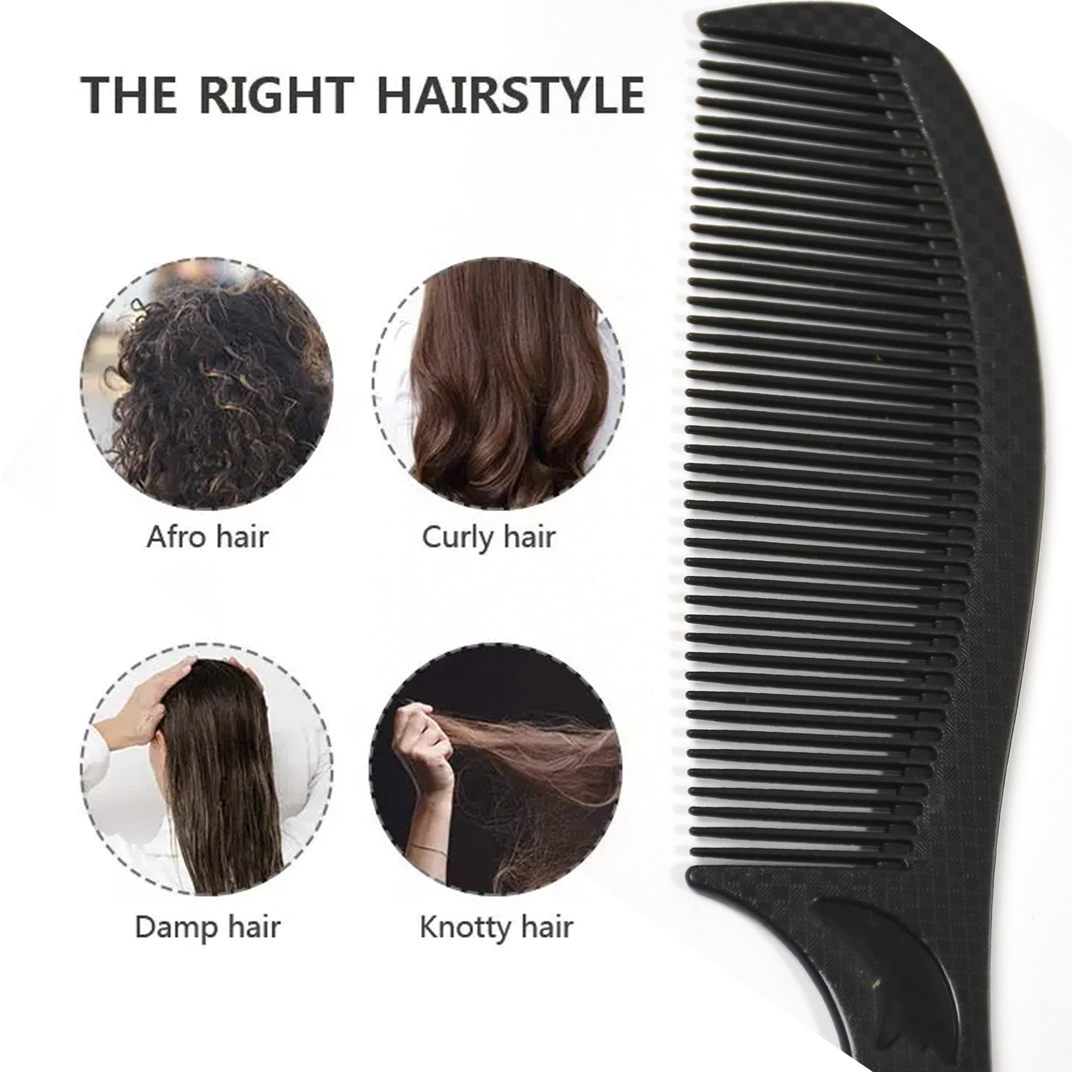 1404 Professional Hair Styling Salon Barber Combs for Hair Styling for Men Women and Kids Carbon Anti Static Comb DeoDap