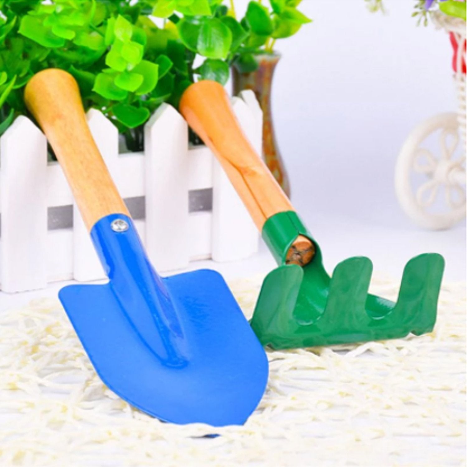 7409 Gardening Tools kit Hand Cultivator, Small Trowel, Garden Fork - 3pcs (Multicolor) - SkyShopy
