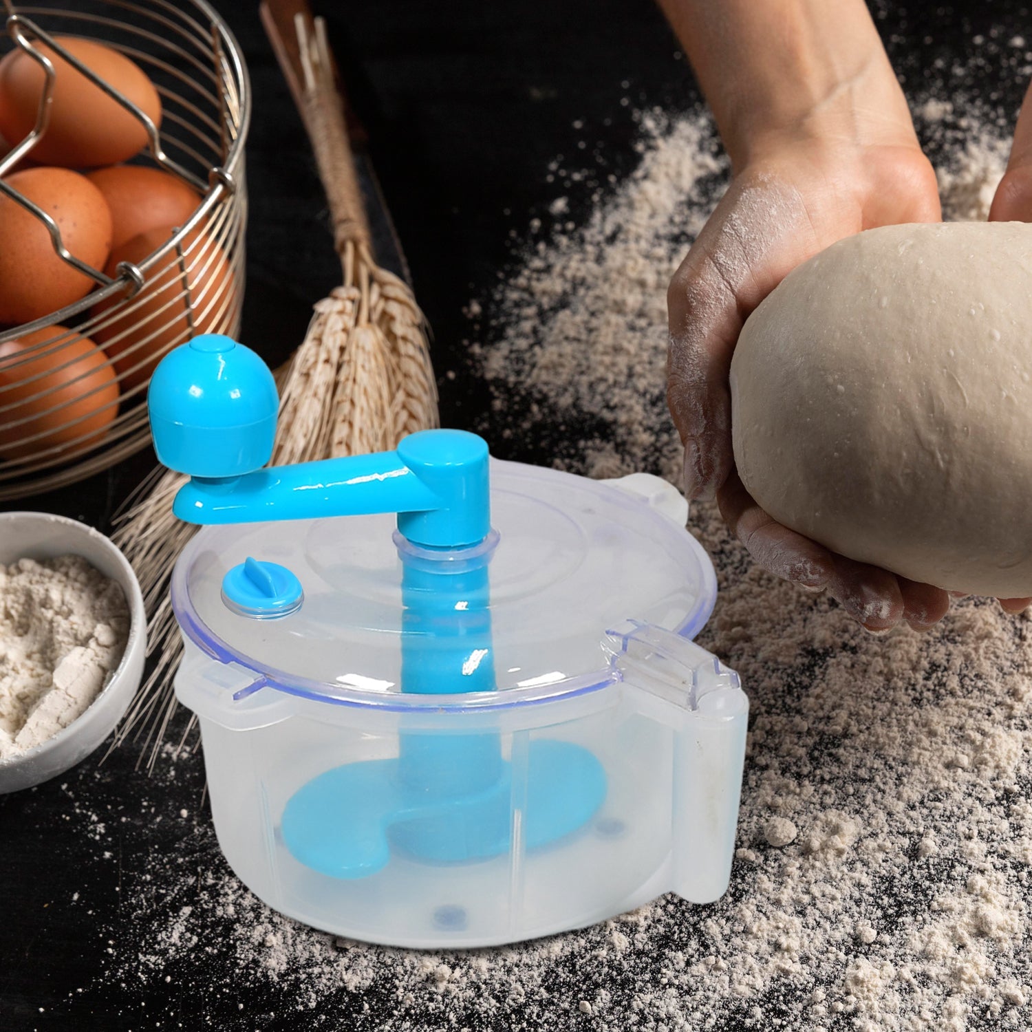 2364 Transparent Dough Maker Machine (Atta Maker) , Measuring Cup And Slicer DeoDap