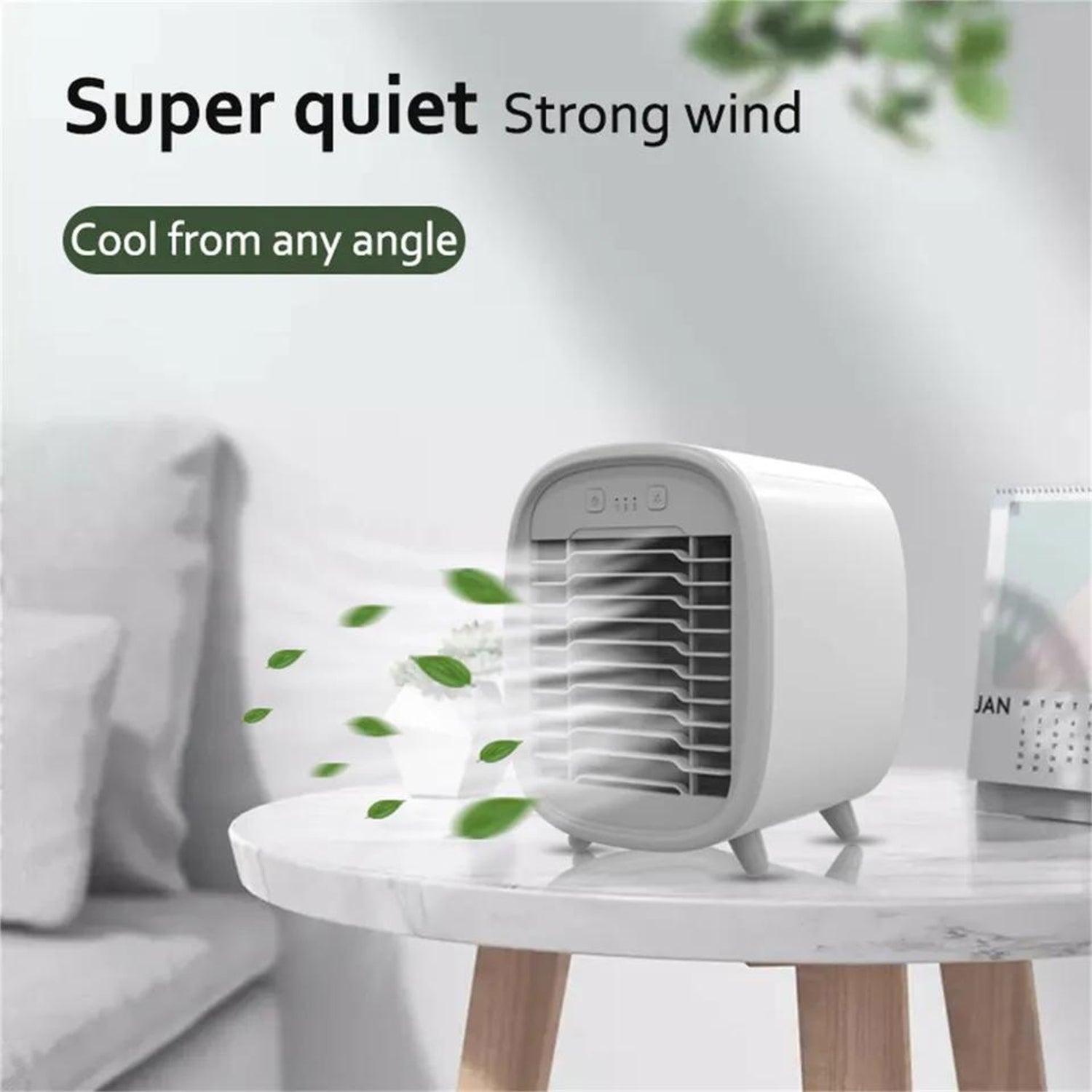 12623 Portable Air Cooler-Rechargeable Personal with Duration Desk Cooling Fan USB Powered Desk PC Laptop Air Conditioner Cooler for Home, Bedroom, Travel, and Office (1 Pc)