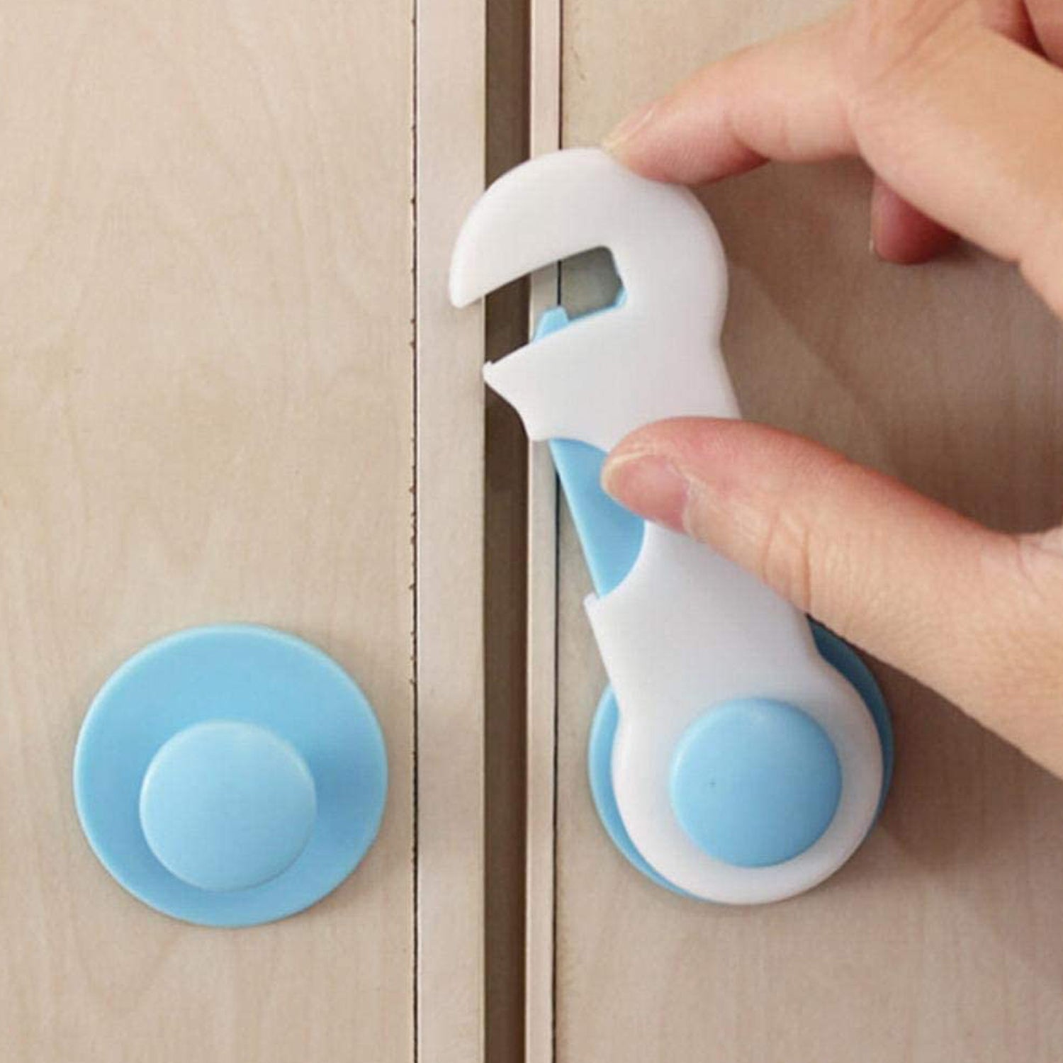 4688A Child Safety lock Child Toddler Baby Safety Locks Proofing for Cabinet Toilet Seat Fridge Door Drawers ( 1 pc) DeoDap