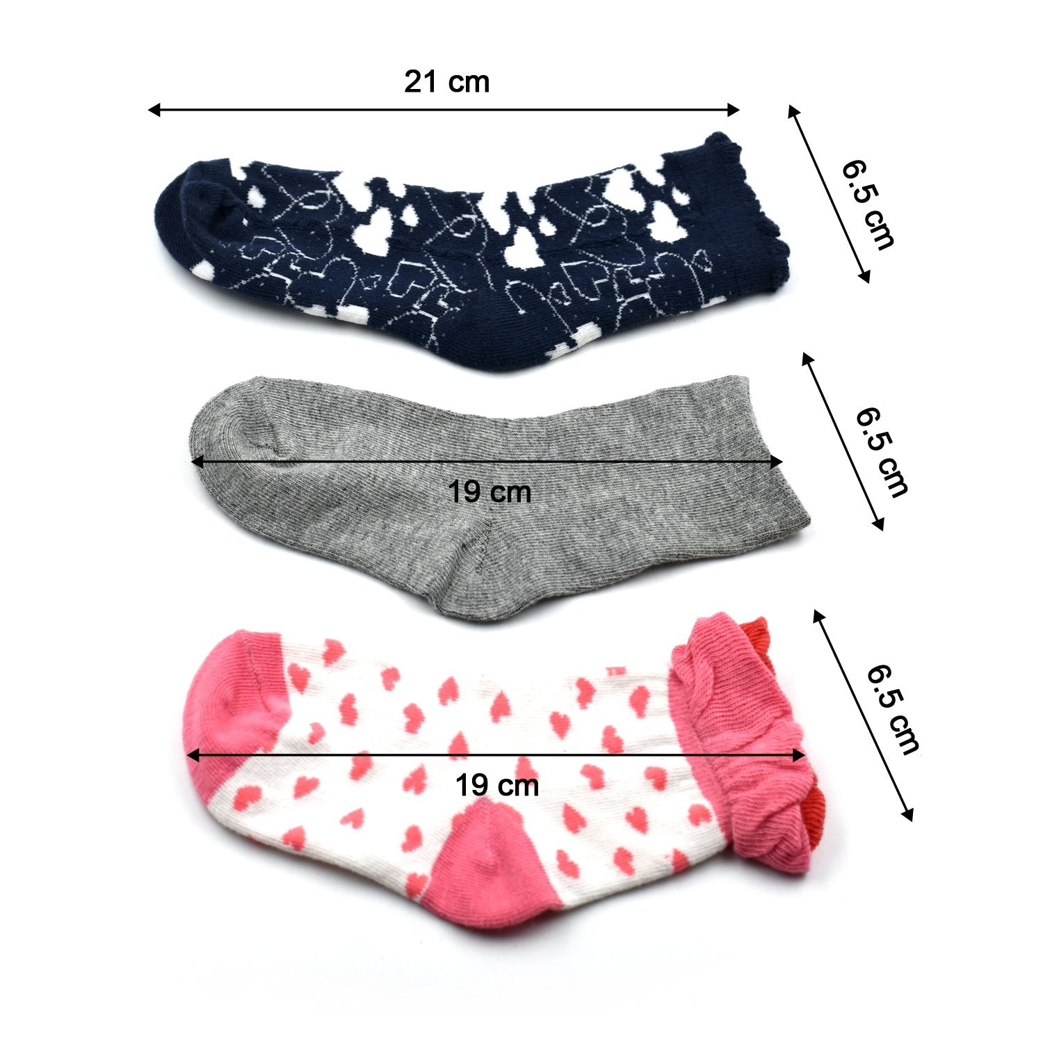 7339 Kids Girls' Mix N Match Small Size Socks (12Pair)