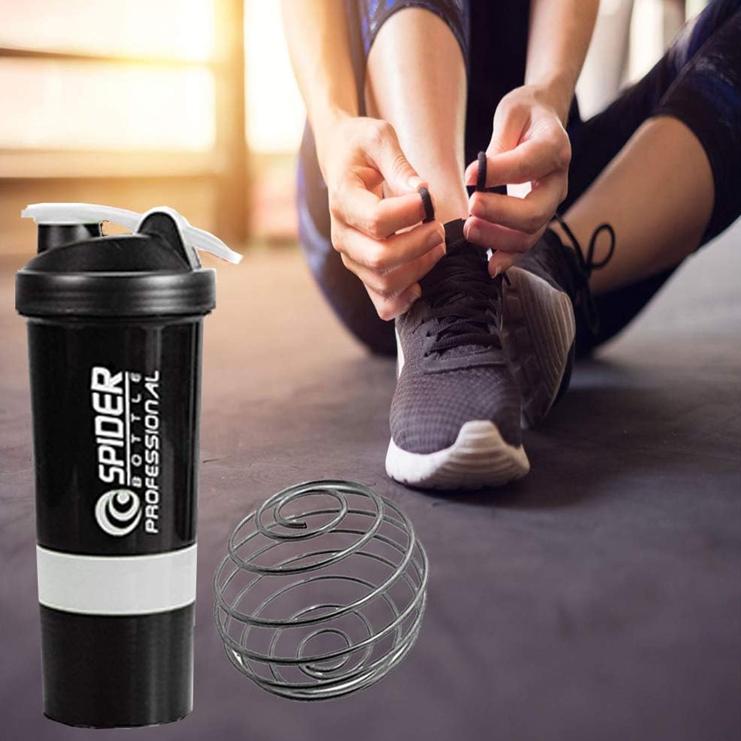 1771 SHAKER BOTTLE FOR GYM|GYM SHAKER|SIPPER BOTTLE|BPA-FREE AND 100% LEAK-PROOF PROTEIN SHAKER BOTTLE WITH 2 EXTRA STORAGE COMPARTMENT (500ML SHAKER) DeoDap