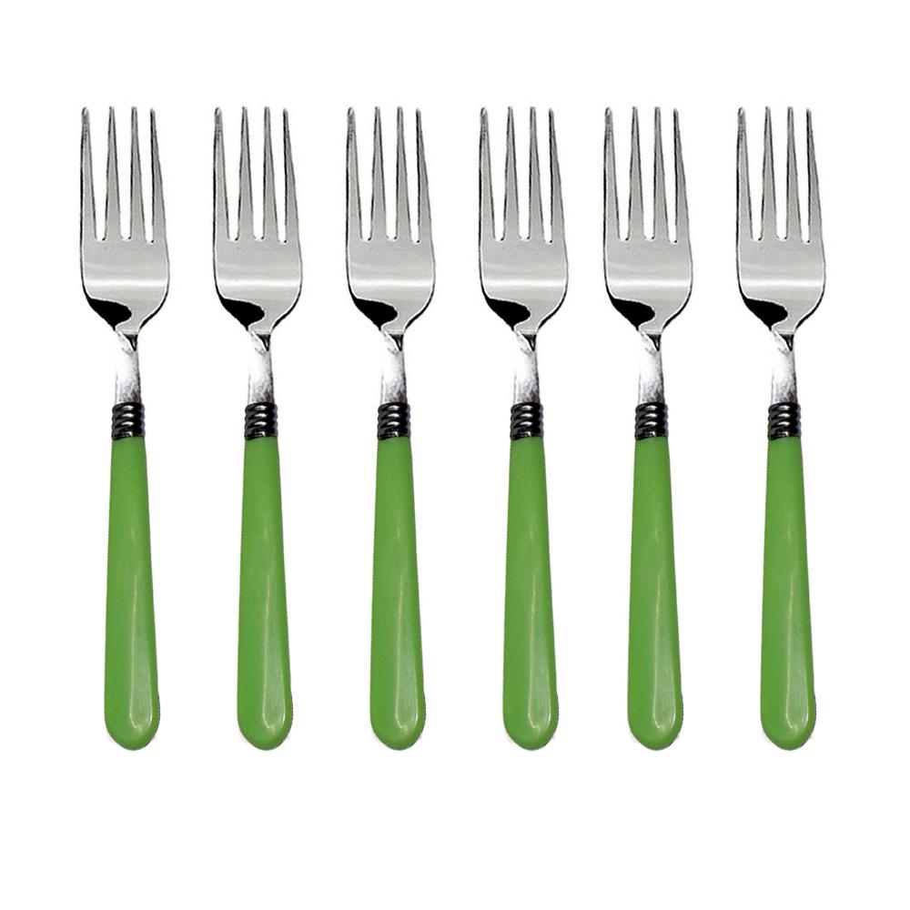 2268 Stainless Steel Forks with Comfortable Grip Dining Fork Set of 6 Pcs - SkyShopy