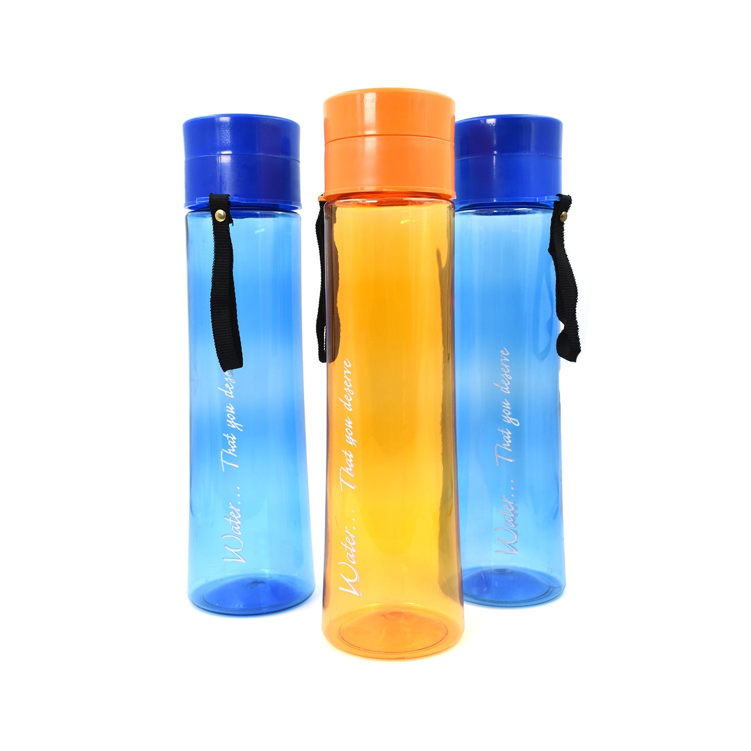 2716 Unbreakable, Leakproof, Durable, BPA Free, Non-Toxic Plastic Water Bottles, 1 Litre (Pack of 3, Assorted Color) - DeoDap