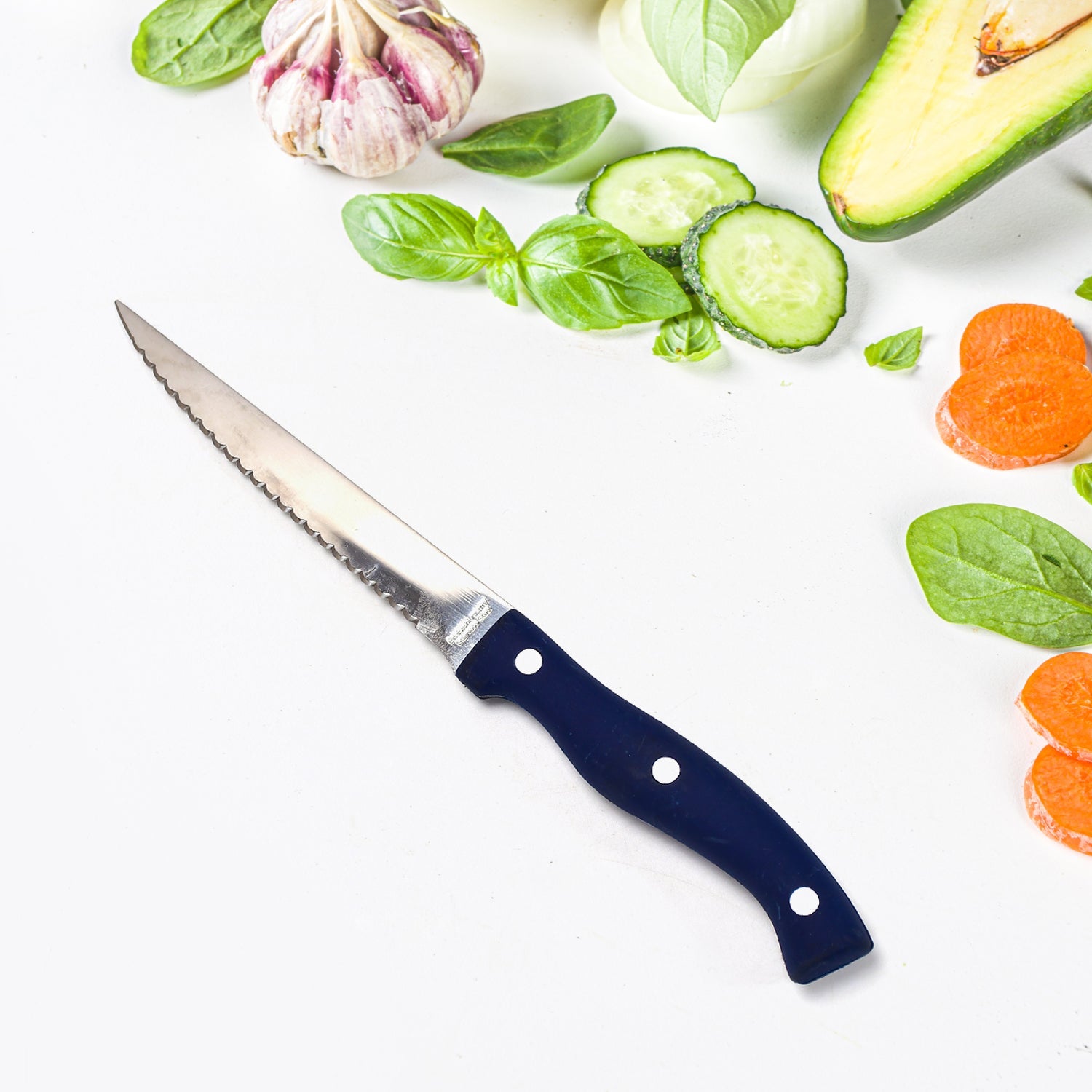 2636 Stainless Steel knife and Kitchen Knife with Black Grip Handle (1pc) DeoDap