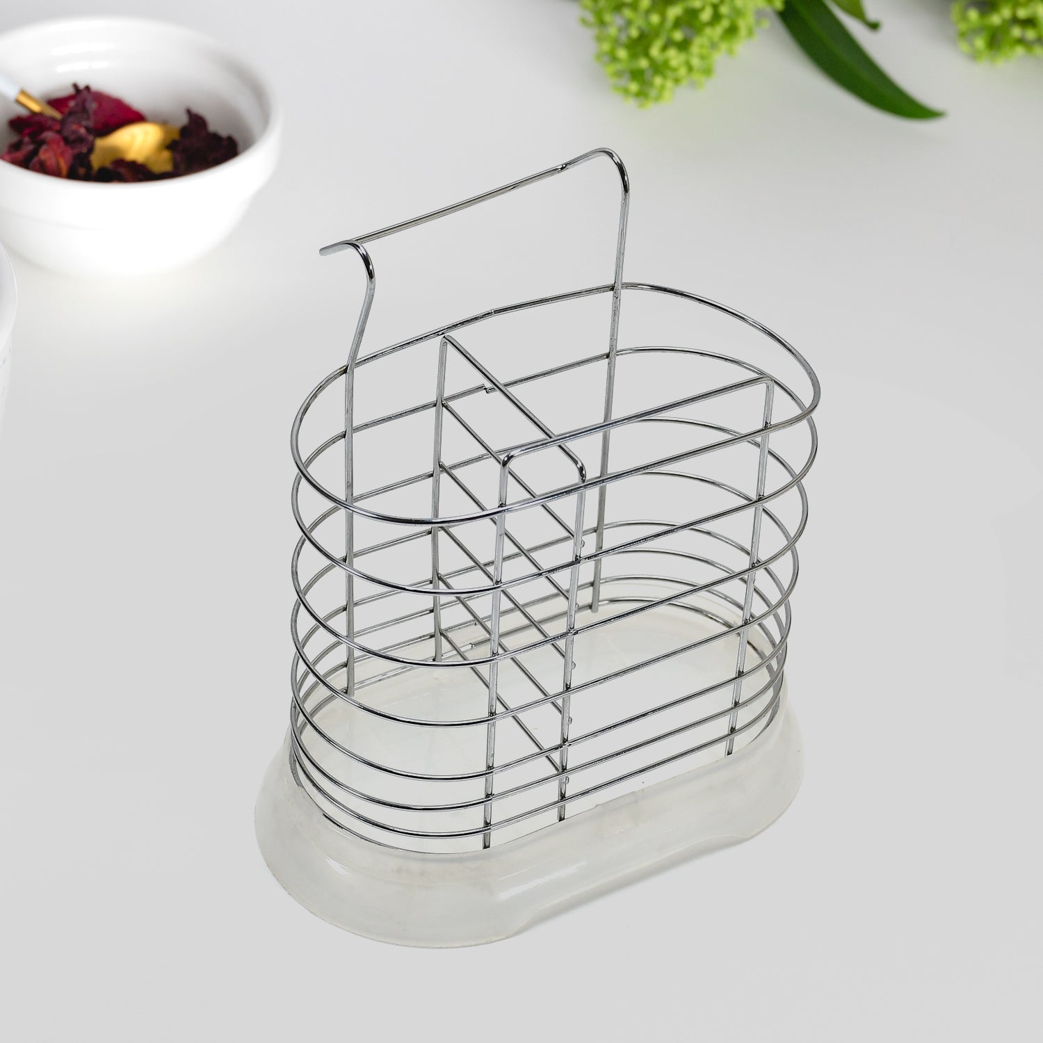 5177 Spoon Stand Cutlery Rack 19cm Steel For Kitchen & Home Use DeoDap