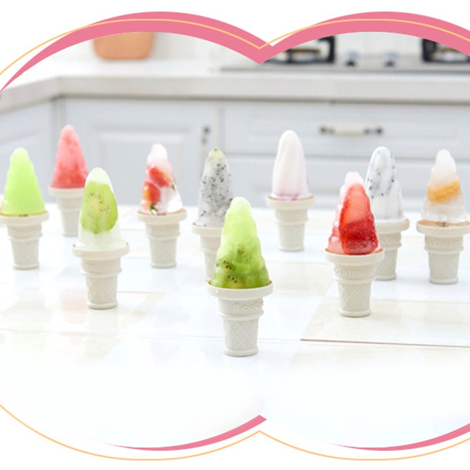 6304 6 Pc Ice Cream Mold used for making ice-creams in all kinds of places including restaurants and ice-cream parlours etc. DeoDap