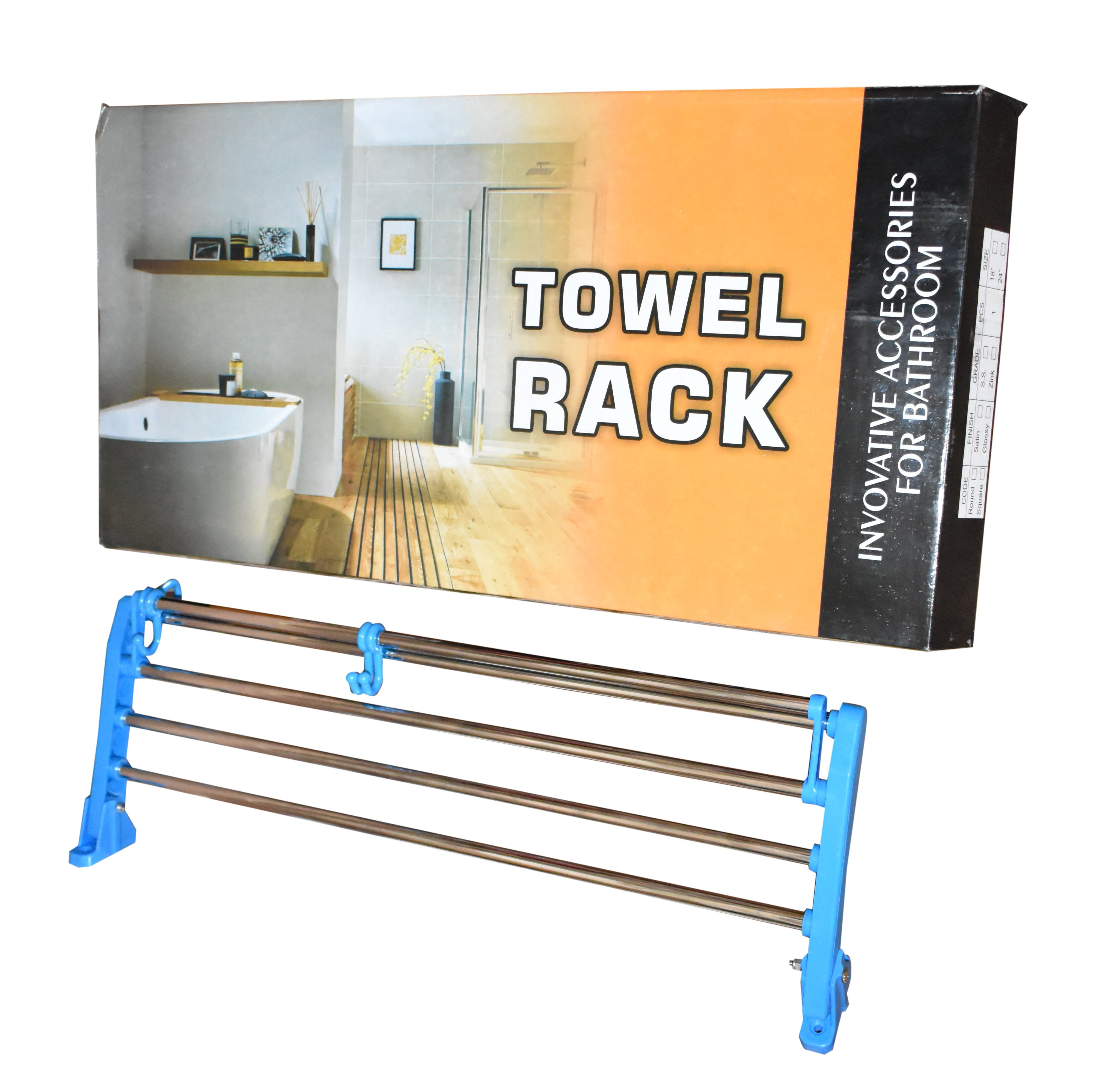 1401 Bathroom Accessories Folding Towel Rack - SkyShopy