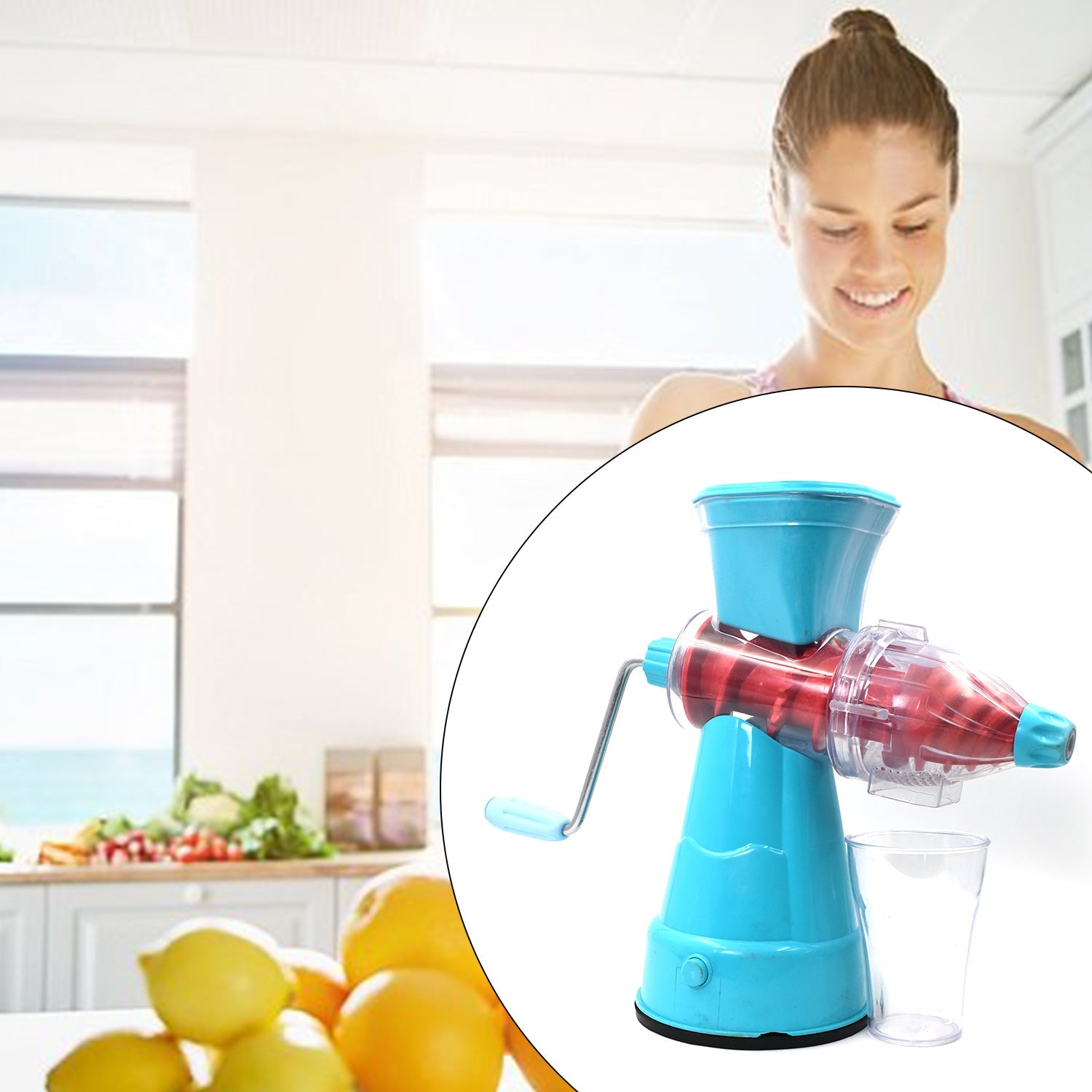 2715 4 in 1 Drum Fruit juicer used widely in all kinds of household kitchen purposes for making and blending fruit juices and beverages. freeshipping - DeoDap
