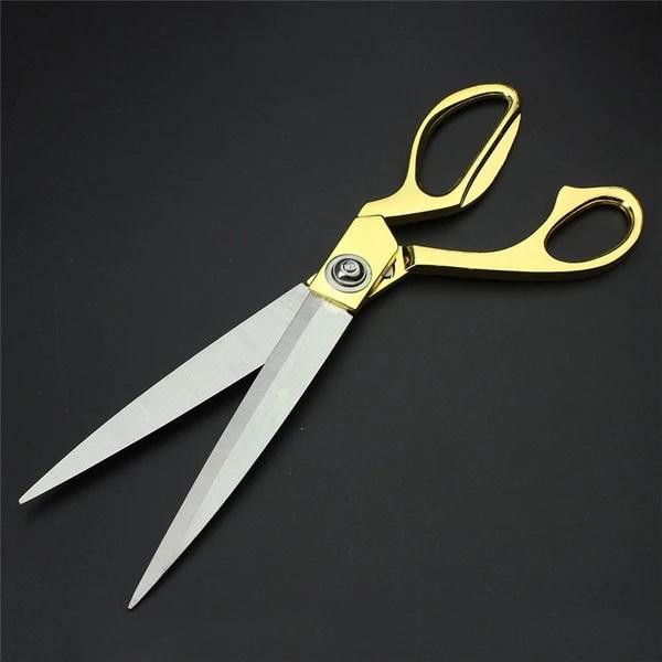 1547 Stainless Steel Tailoring Scissor Sharp Cloth Cutting for Professionals (9.5inch) (Golden) - SkyShopy