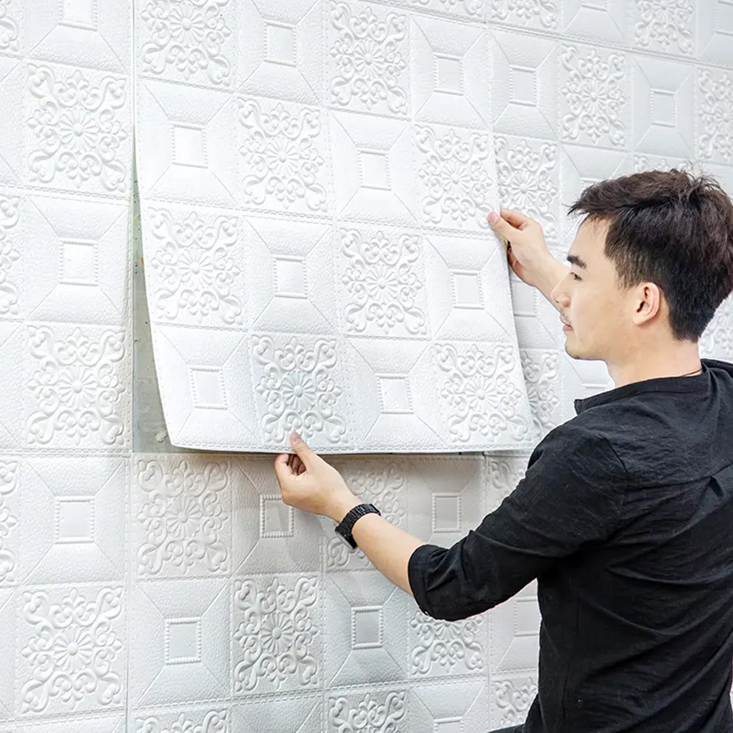 9292 SELF ADHESIVE PE FOAM BRICK DESIGN 3D WALL PAPER STICKERS SUITABLE FOR HOME HOTEL LIVING ROOM BEDROOM & CAFÉ DeoDap