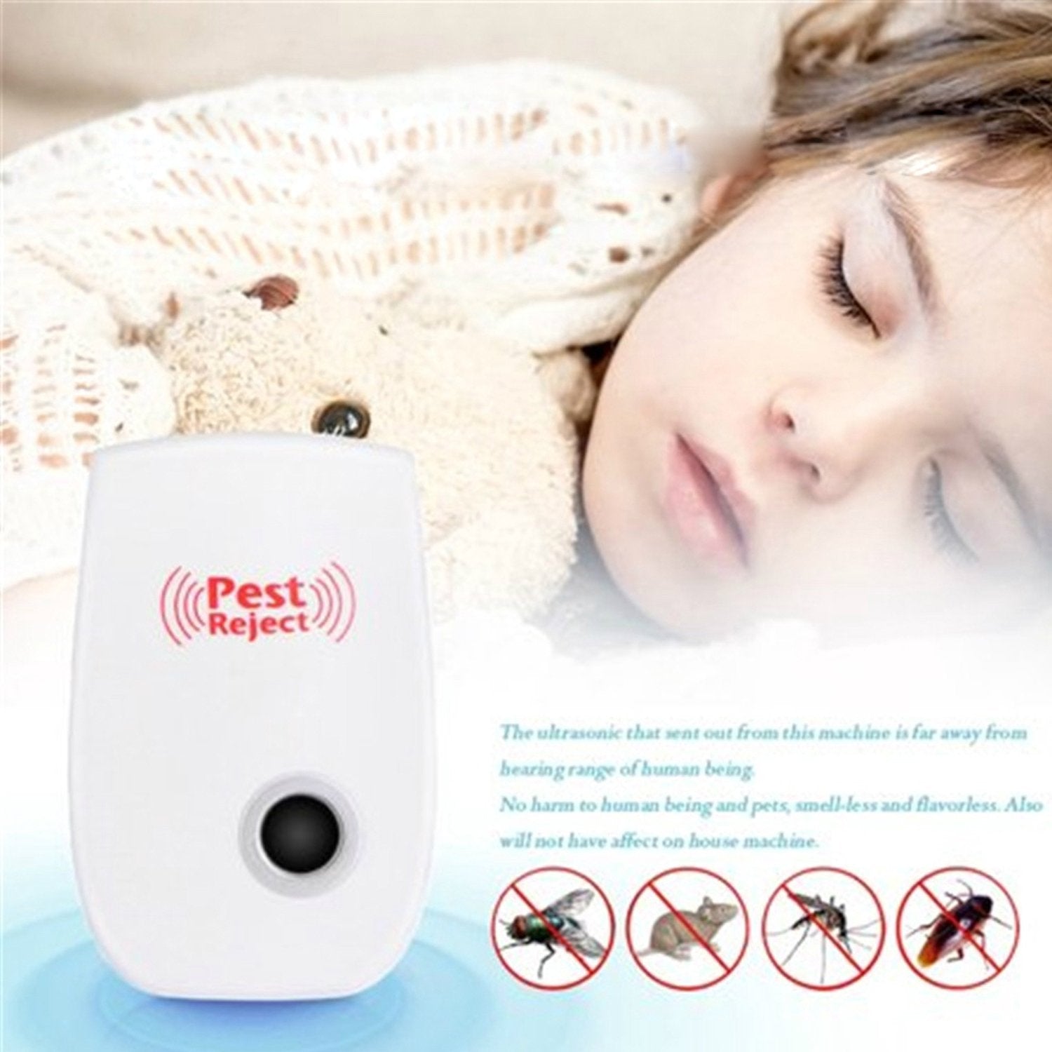 1260A Ultrasonic Pest Repeller to Repel Rats, Cockroach, Mosquito, Home Pest & Rodent