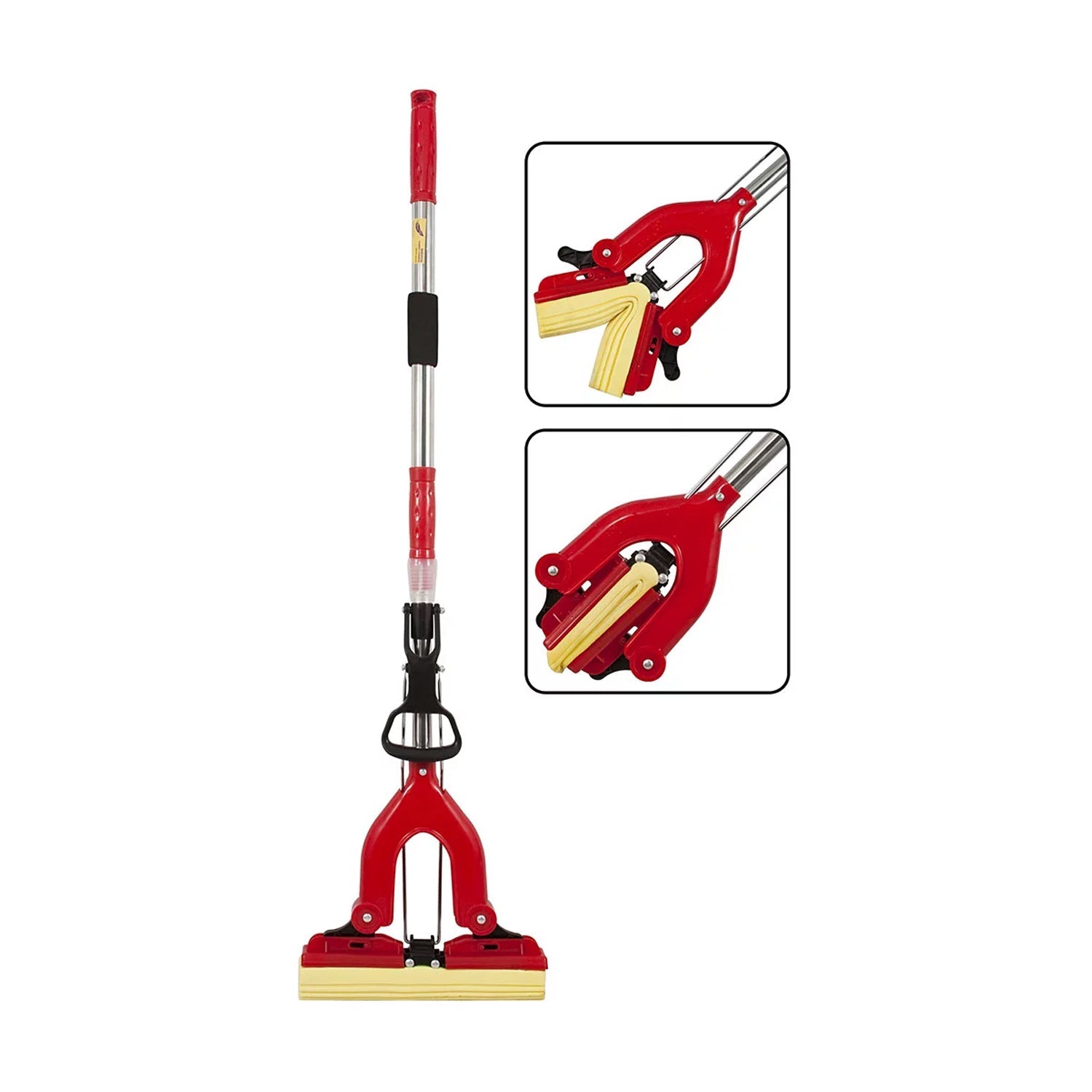 7868 Dry Cleaning Flat Microfiber Floor Cleaning Mop with Steel Rod Long Handle Dry Mop DeoDap
