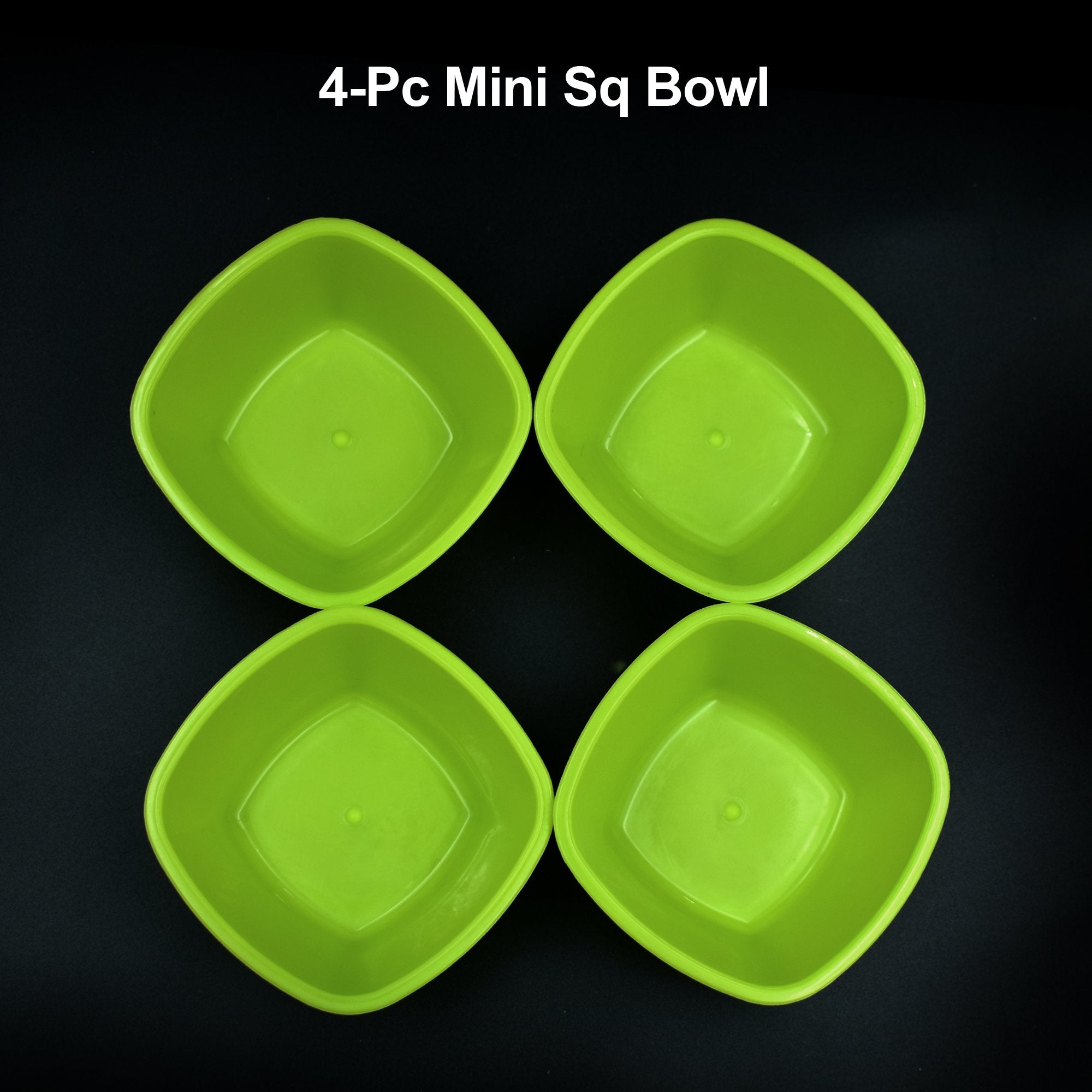 2427 Square Plastic Bowl For Serving Food (Pack of 4) - SkyShopy