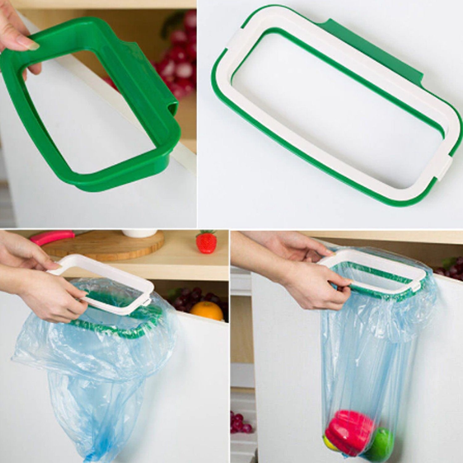 4726 Hanging Plastic Kitchen Trash Can Bag Holder