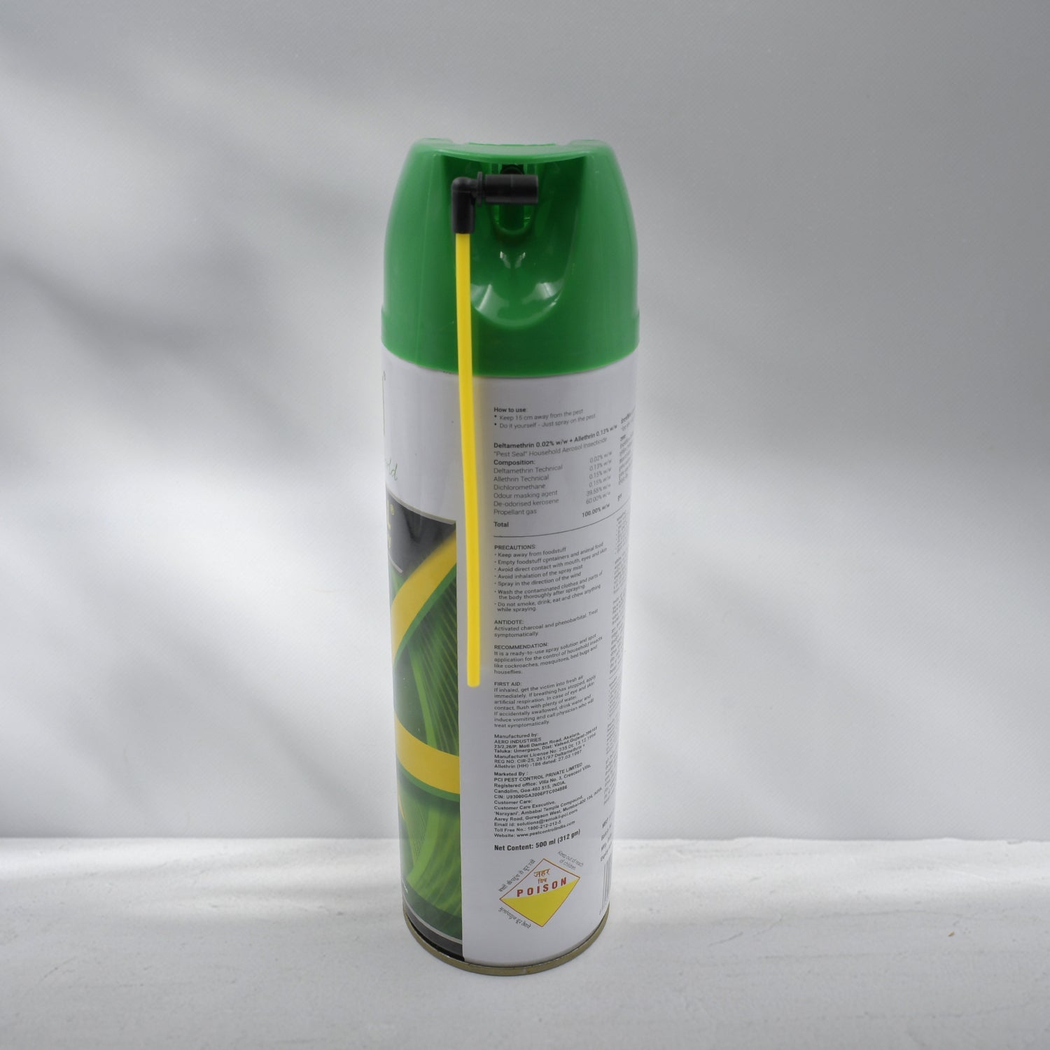 0270A Pci Pest Seal Multi Pest Spray 500 ML, For Personal,  PCI Aerosol Spray for All Flying and crawling insects such as flies, mosquitoes, cockroaches, etc (500 ML)