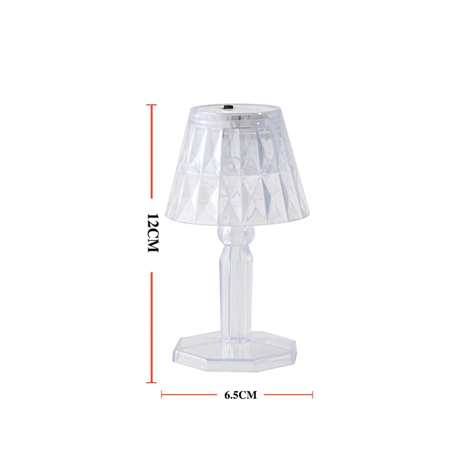 6610 2in1 Transparent Mini Crystal Table Lamp with Reflection Light (Moq :- 12Pcs) DeoDap