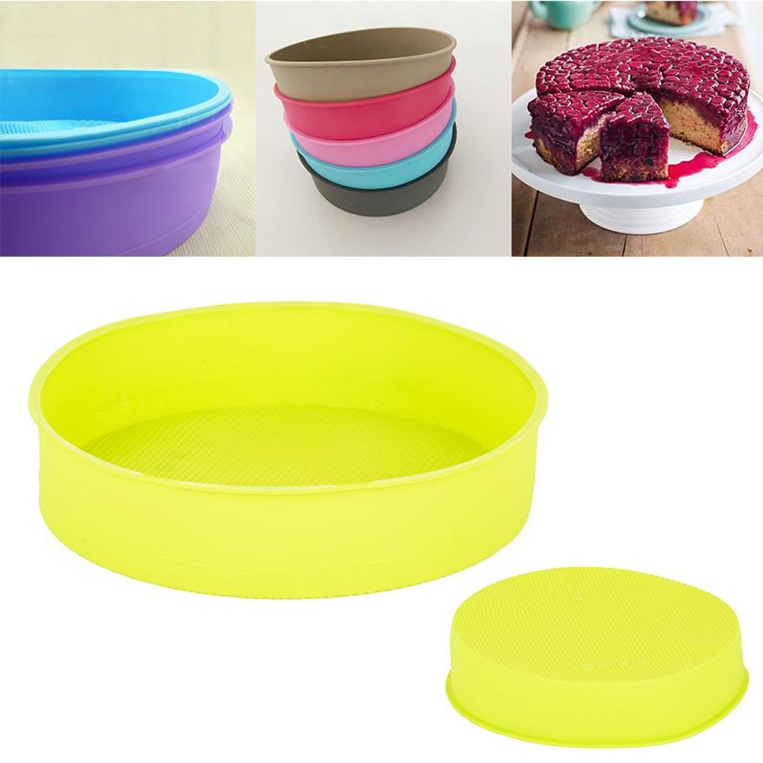 8065 Silicone Round Cake Baking Mould (1Pc Only)