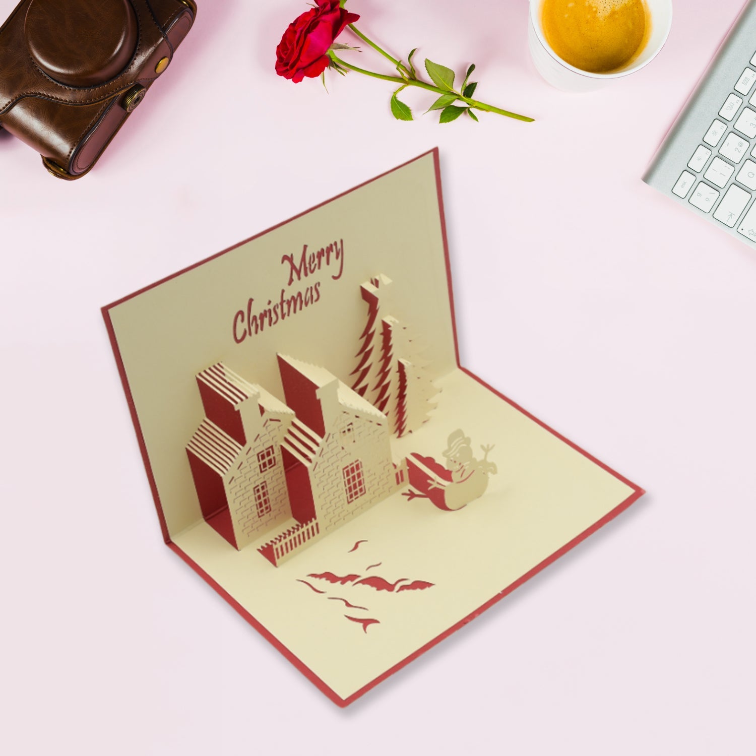 3D Paper Wish Card High Quality Paper Card All Design Card Good Wishing Card  (Birthday , Valentine , love , Christmas Card) (1Pc )