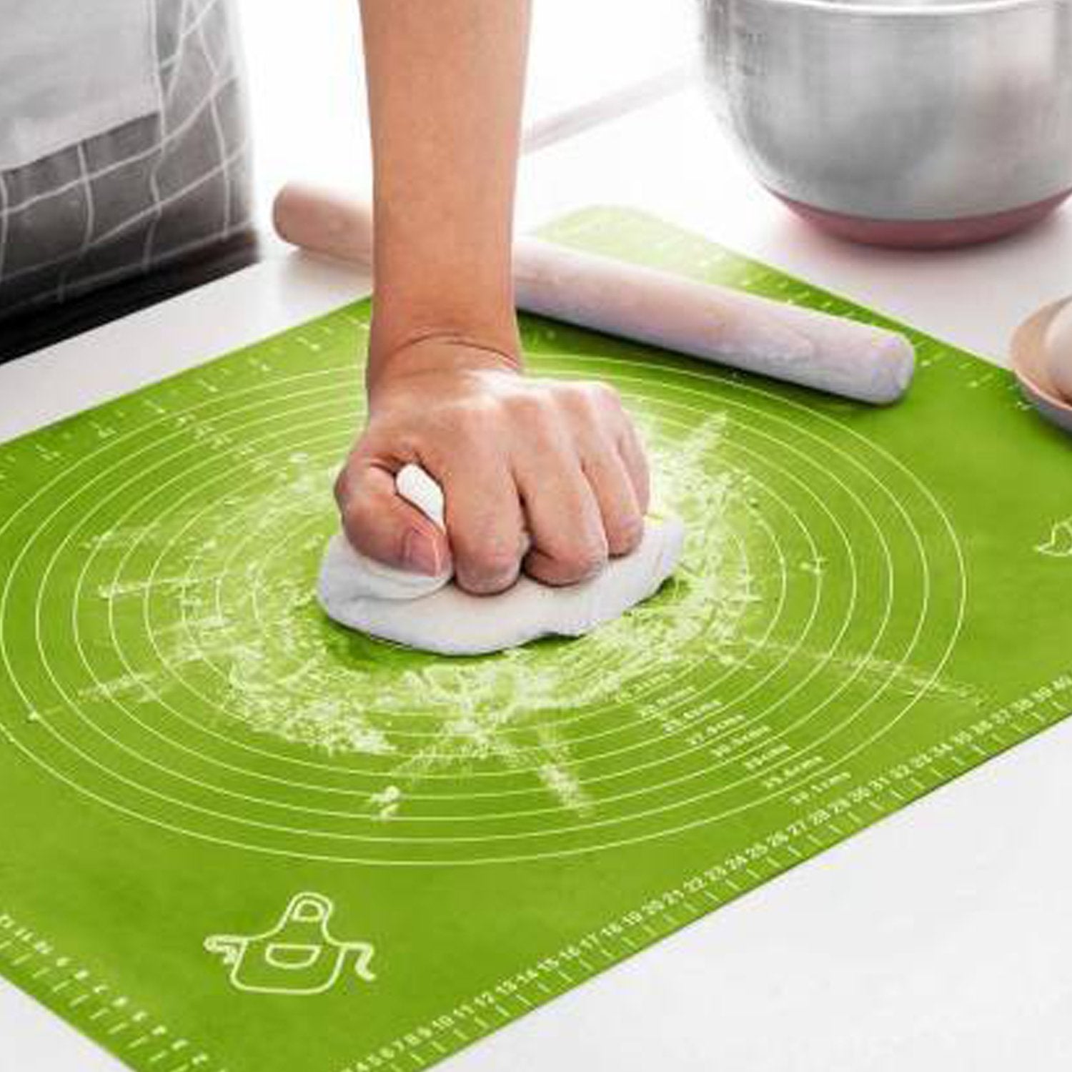 2585A Silicone Pastry Mat with Measurements, Pastry Rolling Mat ( 29X26CM )