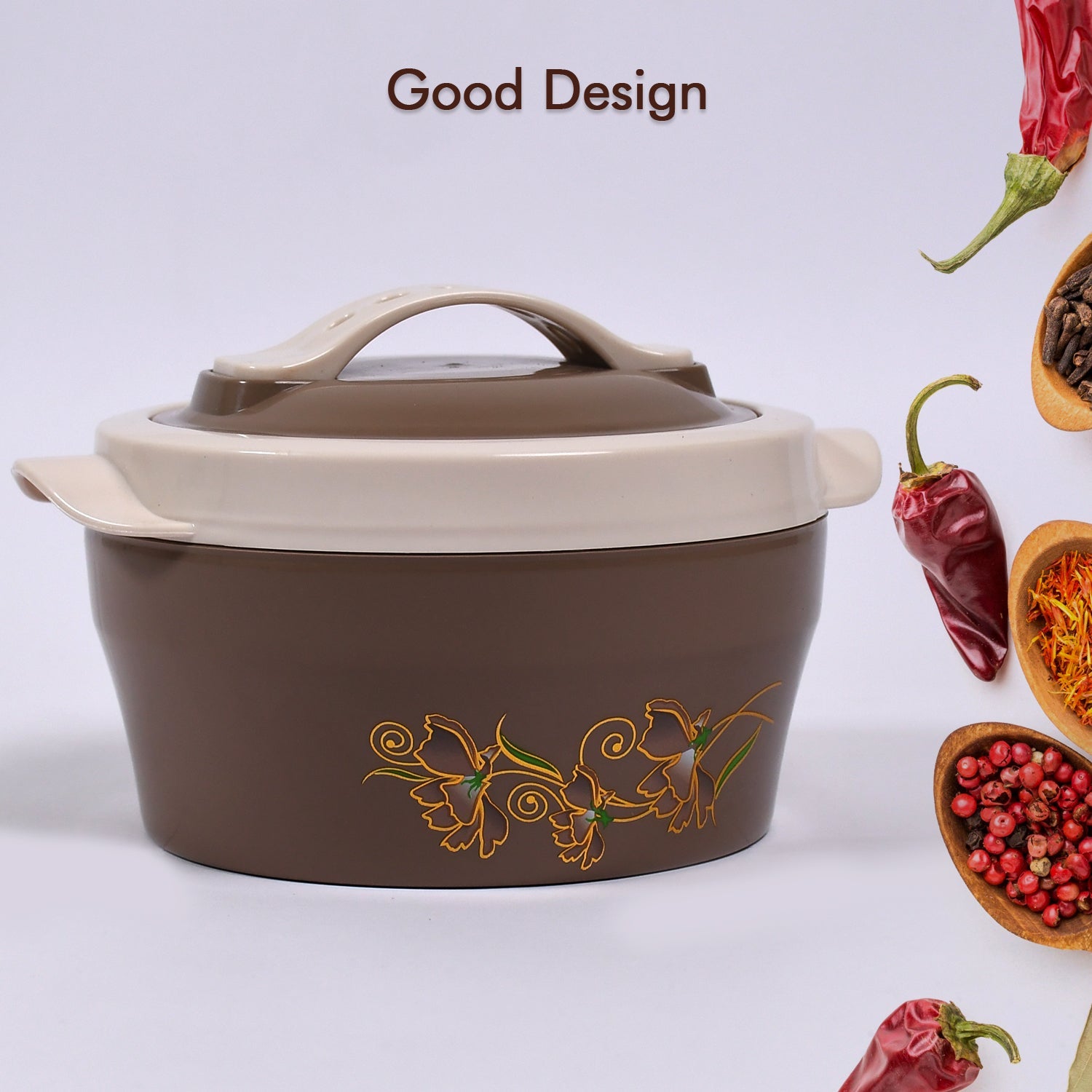 5275 PLAZA INSULATED HOT POT INNER STAINLESS STEEL CASSEROLE WITH LID ( 800 ML )