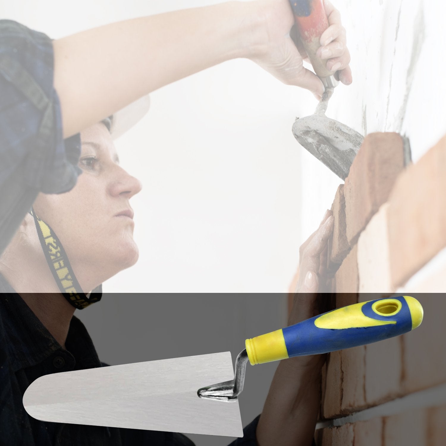 7504 Round Professional Render Plastering Trowel, Smooth Trowel 13 Inch