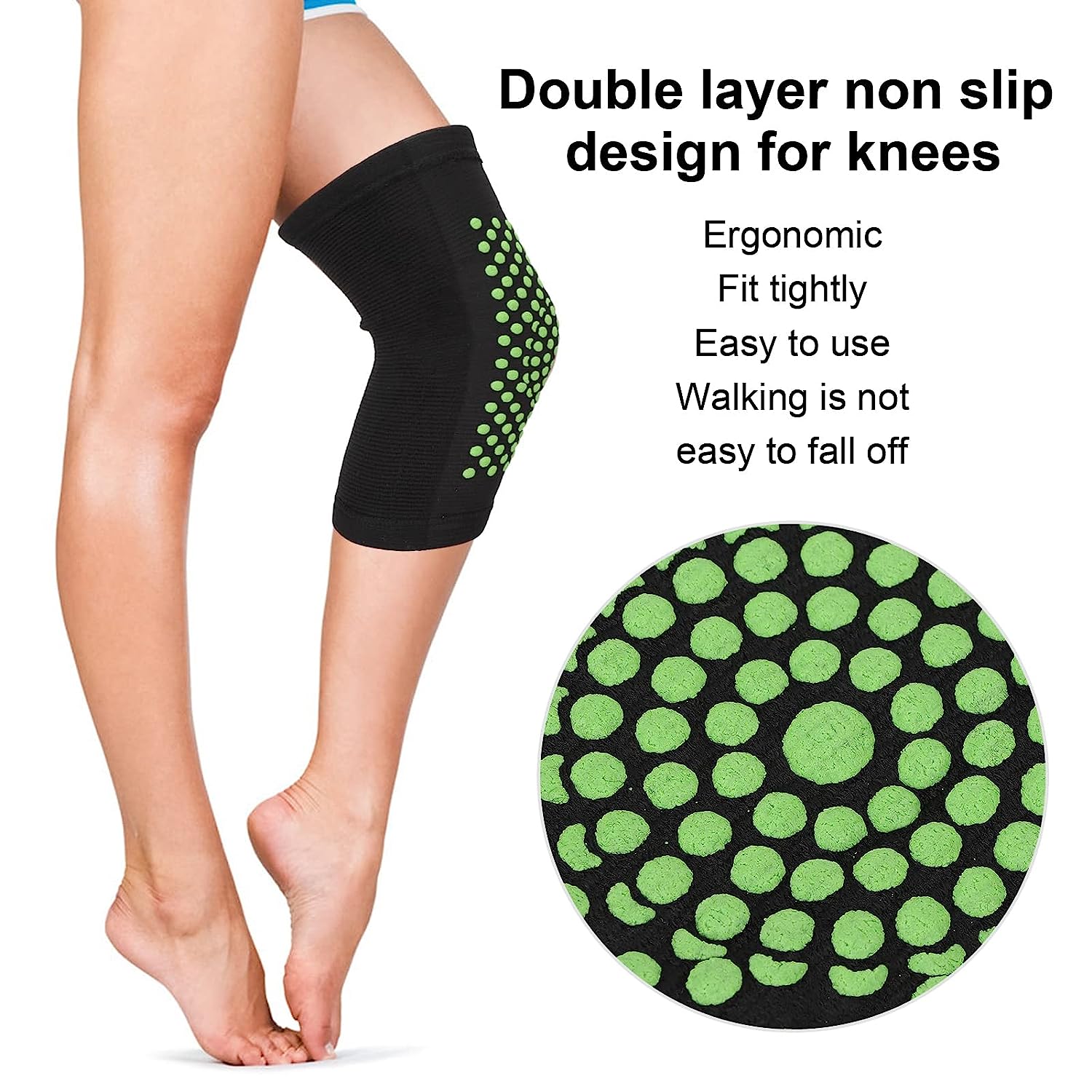 6624 Heat Knee Pads, Self-Heating Knee Pads, Knee Pads, Heat Therapy Knee Support, Knee Heating Pad for Knee Injury, Pain Relief (1 Pair) DeoDap