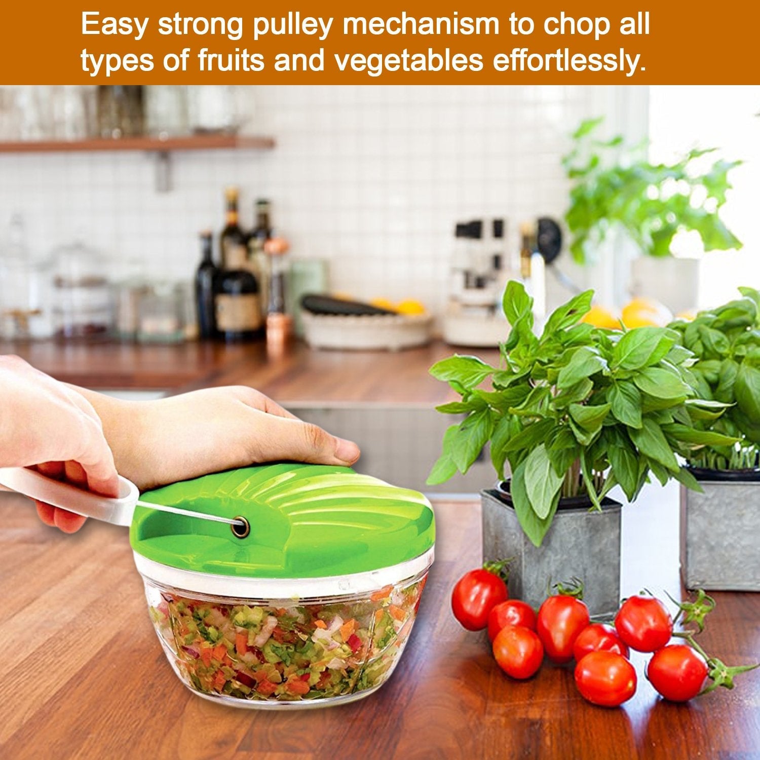 2595 2in1 Speedy Chopper With 450ML Capacity Easy to Chop Vegetable freeshipping - DeoDap