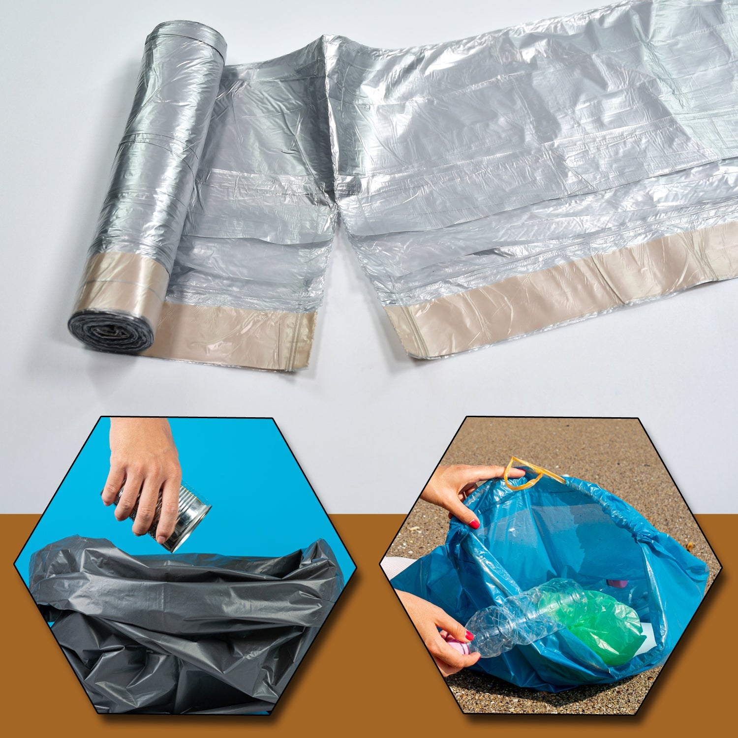 9236 1Roll Garbage Bags/Dustbin Bags/Trash Bags 45x50cm