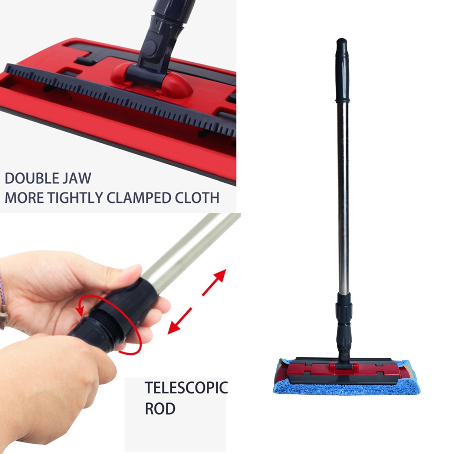 7879 Mop for Floor Cleaning, Microfiber Mop, Flat Mop, Rotating Mop for Floor Cleaning