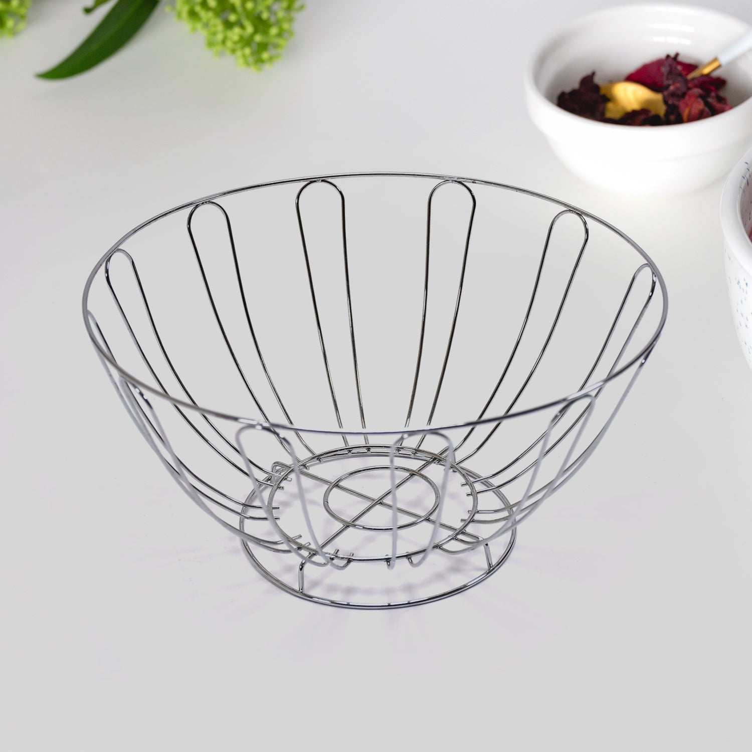 5152 Stainless Steel Folding Fruit and Vegetable Basket for Kitchen/Dining Table/Home DeoDap