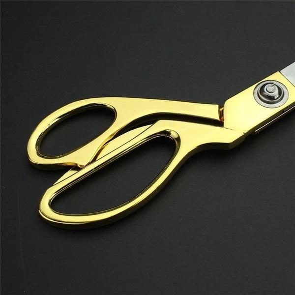 1546 Stainless Steel Tailoring Scissor Sharp Cloth Cutting for Professionals (8.5inch) (Golden) - SkyShopy
