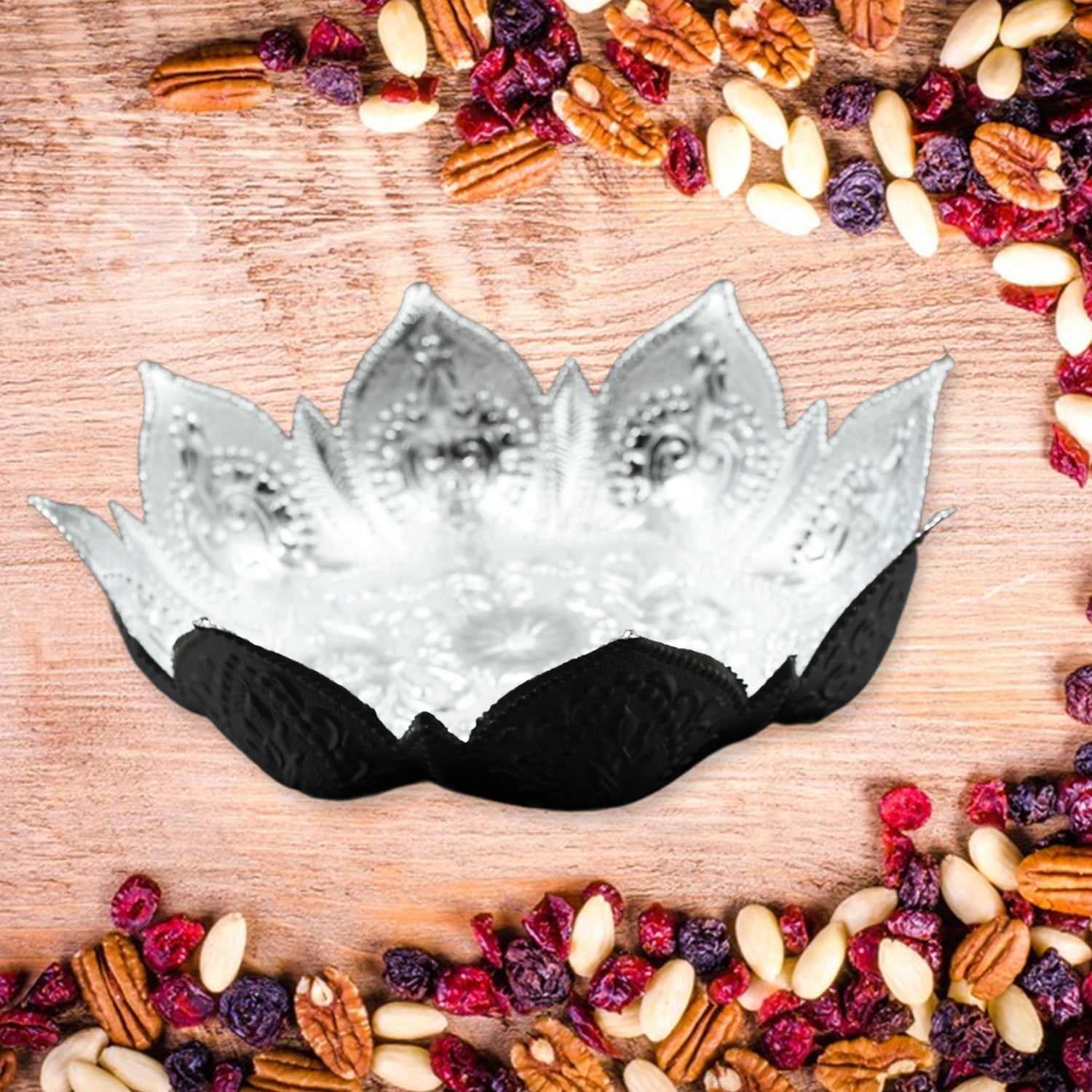 5481  DECORATIVE MUKHWAS SERVING TRAY SERVING MUKHWAS PLATE FANCY CANDY TRAY DRY FRUIT SERVING TRAY (2 Pc Set)