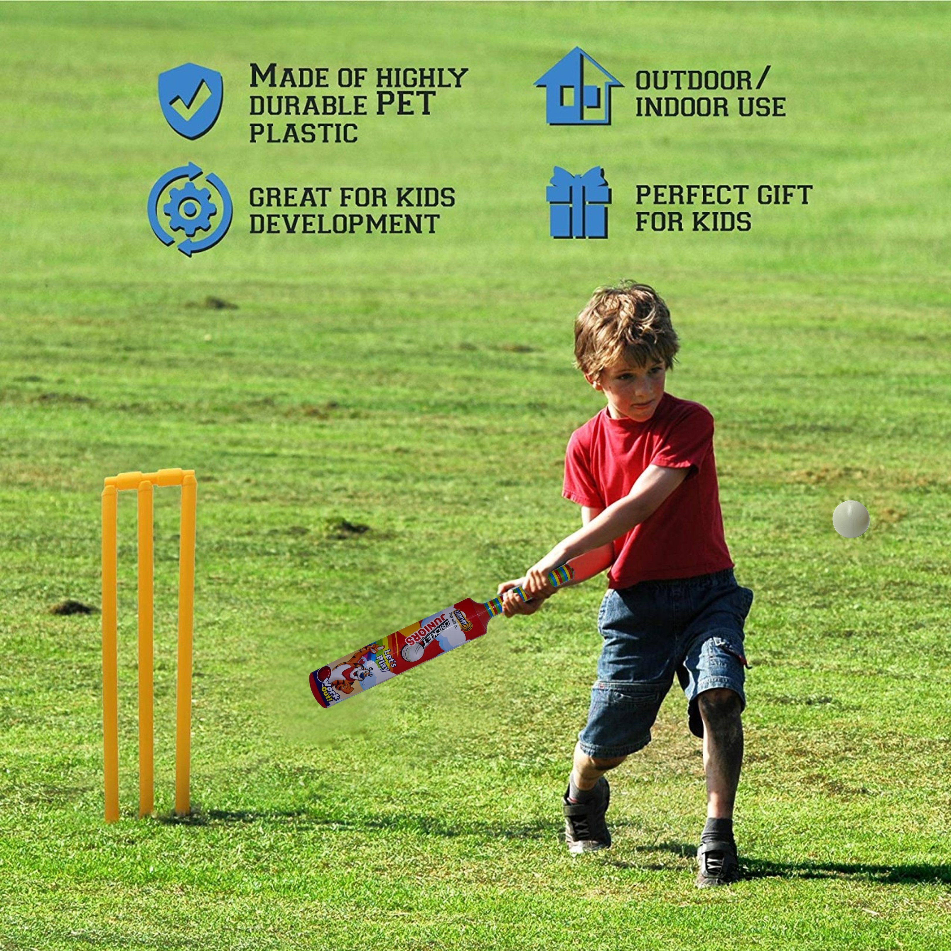 8024 Plastic Cricket Bat Ball Set for Boys and Girls