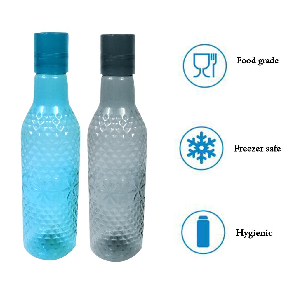 2311 Unbreakable & Leak-Proof Plastic Diamond Round Water Bottle (1100Ml) - SkyShopy