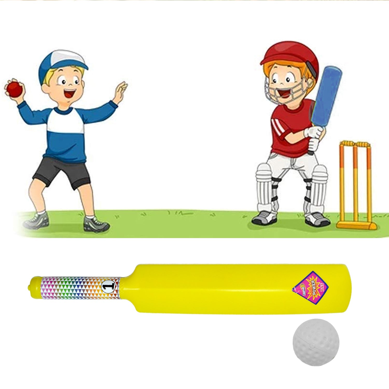 8026 Plastic Cricket Bat Ball Set for Boys and Girls freeshipping - DeoDap